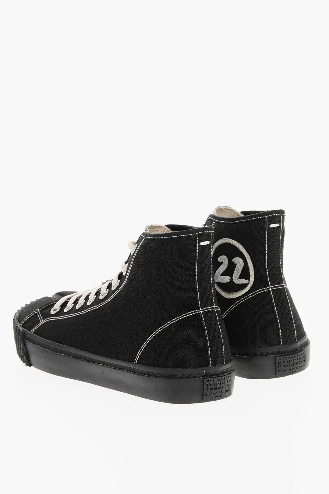 Maison Margiela og1mm0326 Tabi Canvas Hi-Top Sneakers Size US 9 / EU 42 - 3 Thumbnail