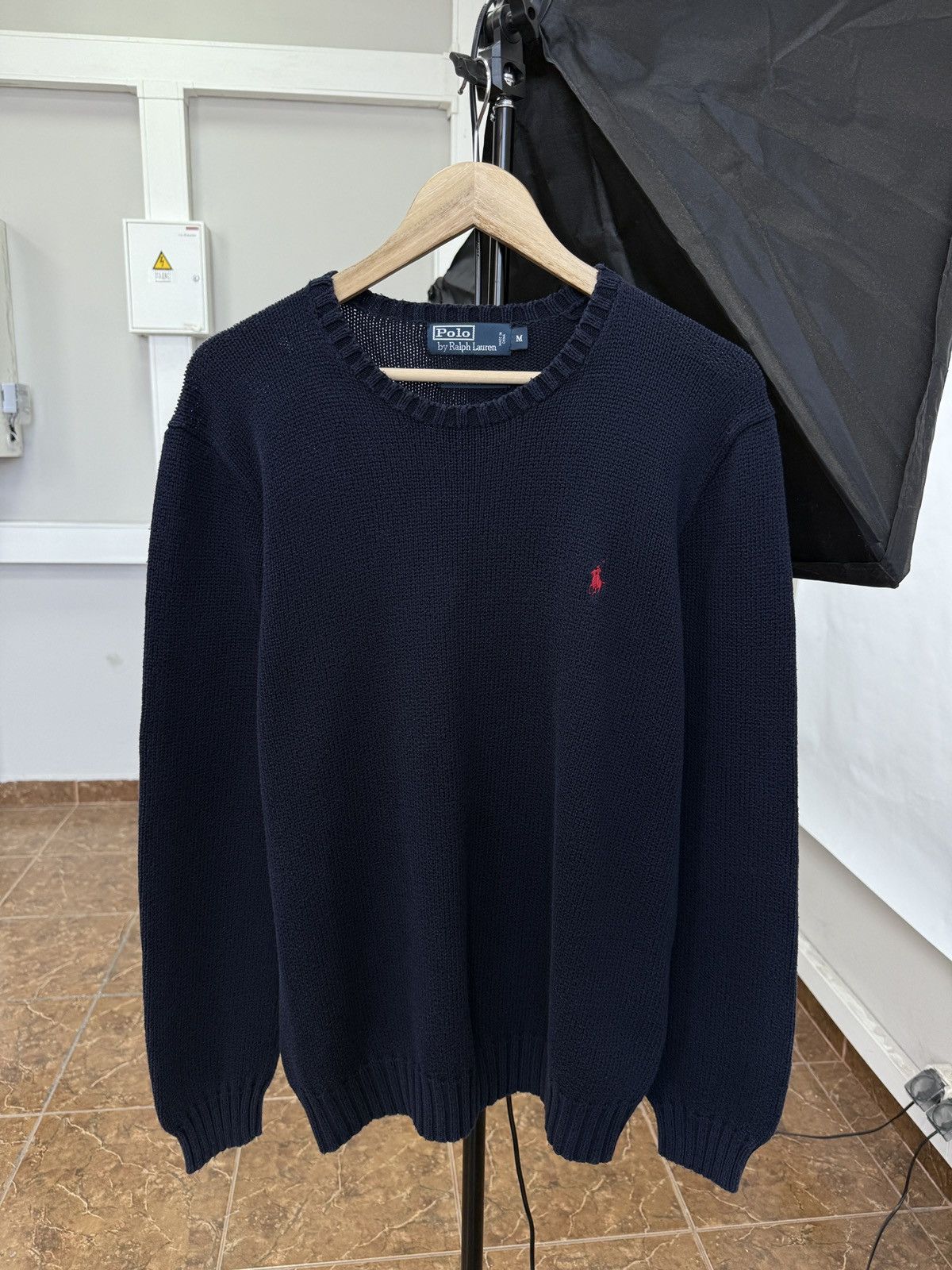 Polo Ralph Lauren 🇺🇸 Vintage 90s Ralph Lauren Knitted Sweater Rare Retro Aran Size US M / EU 48-50 / 2 - 1 Thumbnail