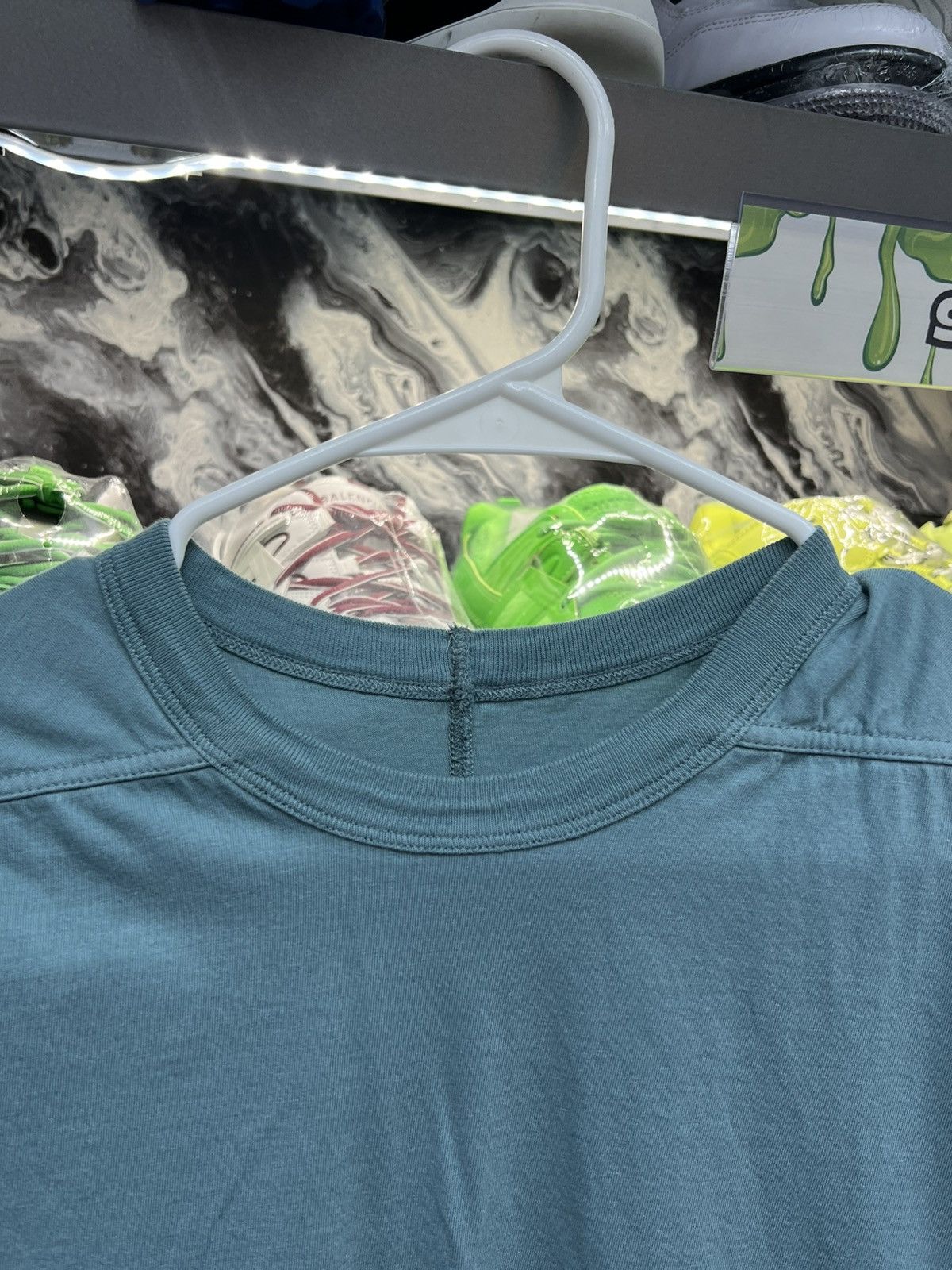 Rick Owens Rick Ownes Teal Tee Shirt Size US L / EU 52-54 / 3 - 3 Thumbnail