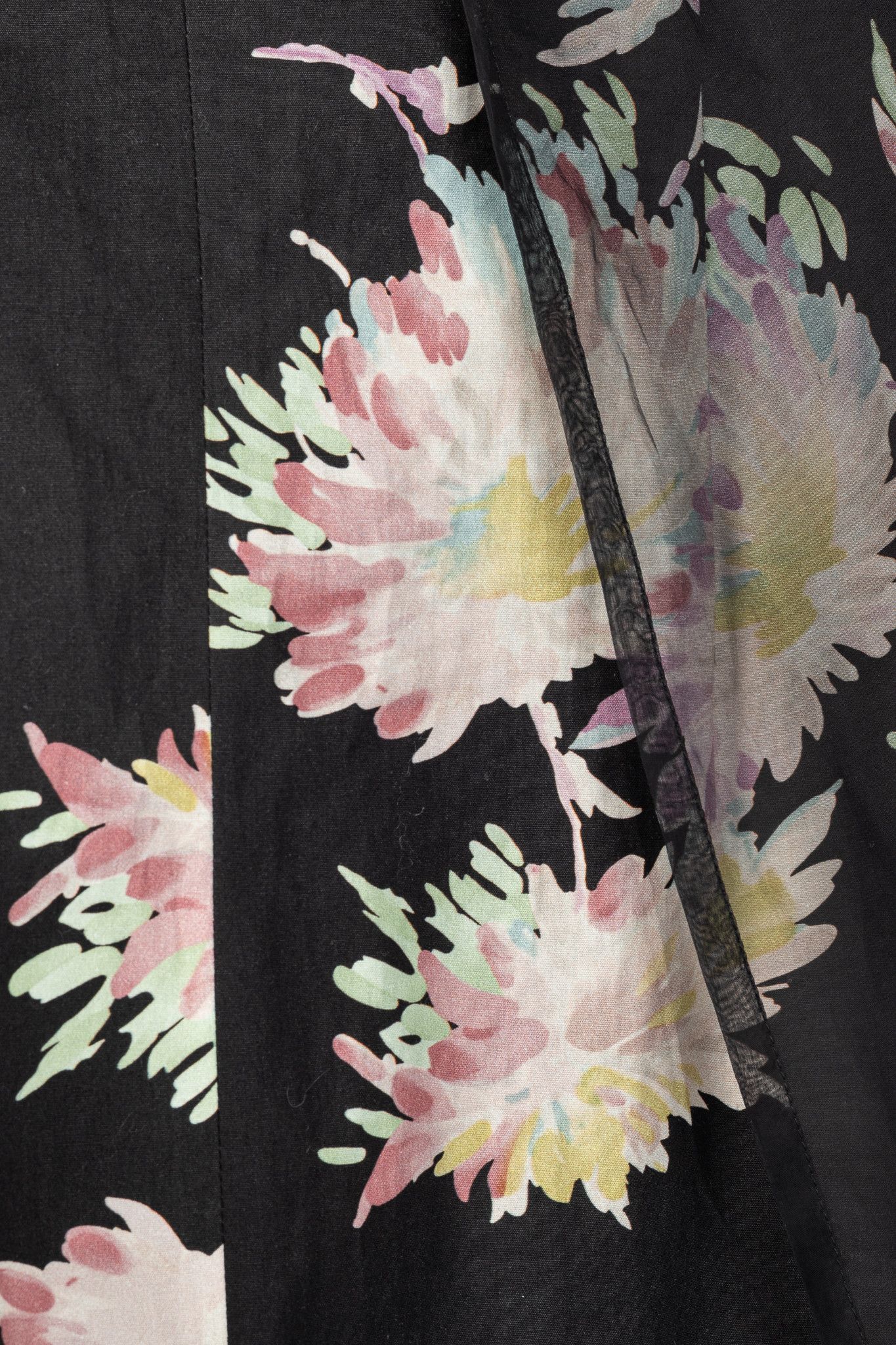 Dries Van Noten Dries Van Noten SS/13 Black Floral Silk-Organza Mini Dress Size M / US 6-8 / IT 42-44 - 8 Thumbnail