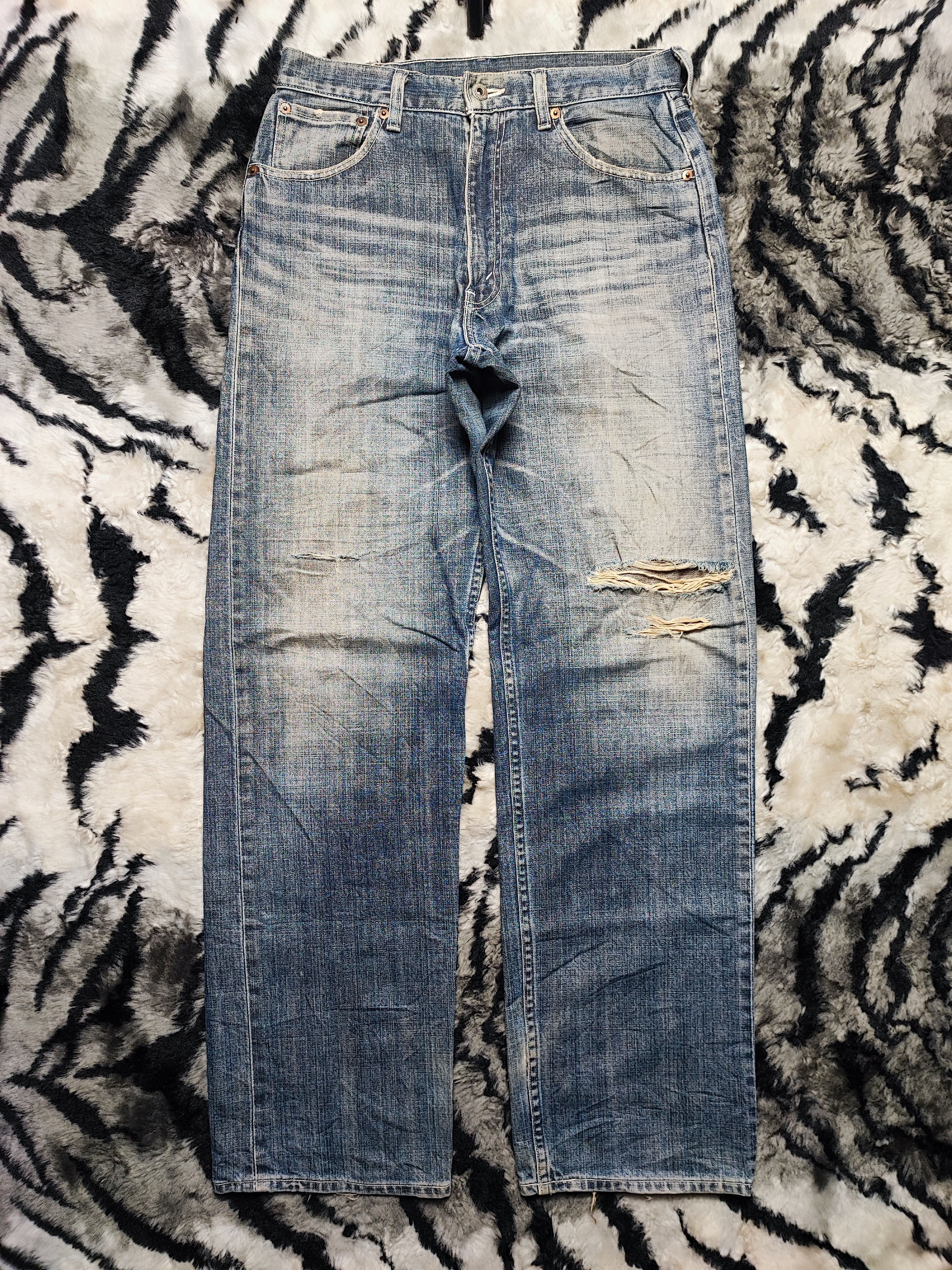 Levi's Vintage Levis 504 Jerky Tag Thrashed ERD Grunge Chrome 30x32 Size US 30 / EU 46 - 2 Thumbnail