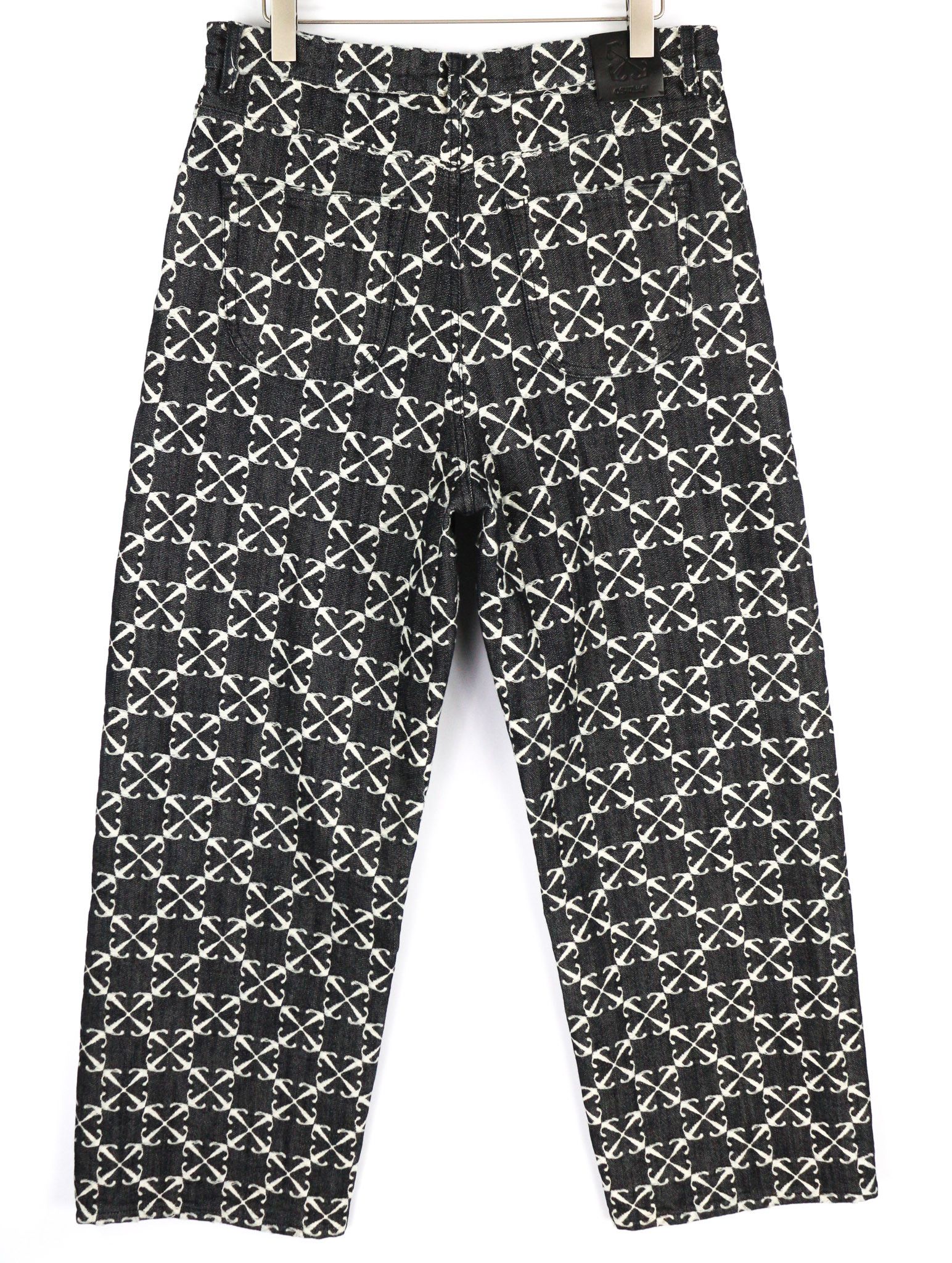 Off-White W33 Arrow Jacquard Straight Cotton Blue 5-Pocket 86362 Size US 33 - 2 Thumbnail