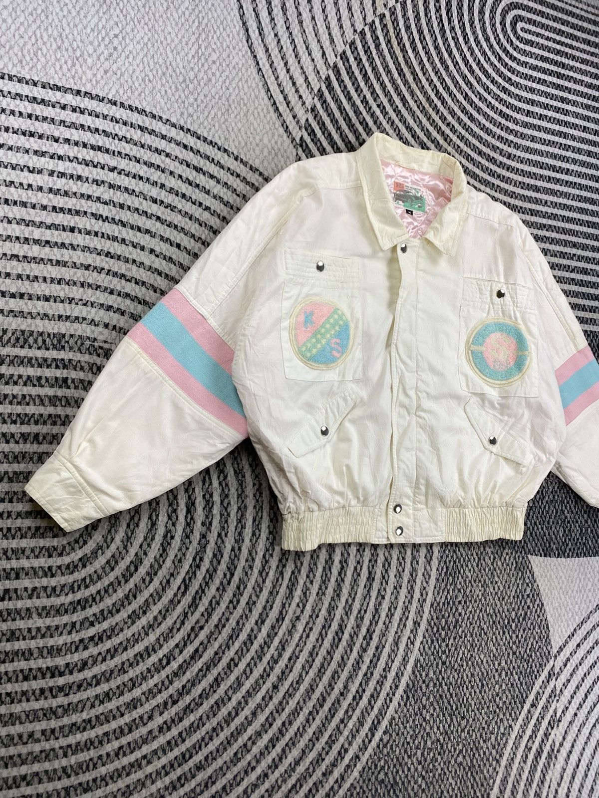 Japanese Brand Vintage One Quarter For Men Big Spellout Bomber Jacket Size US L / EU 52-54 / 3 - 3 Thumbnail