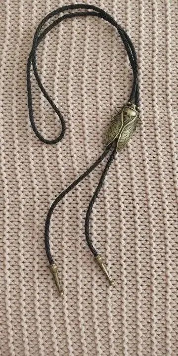 Cowboy Equipment × Vintage Vintage Bronze Cicadas Pendant Bolo Tie Size ONE SIZE - 2 Thumbnail