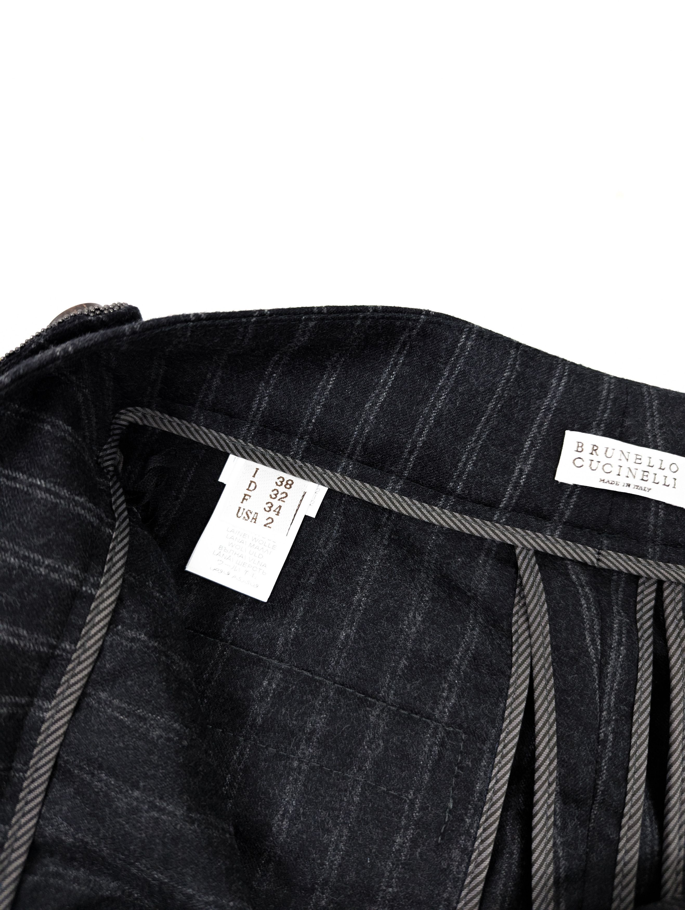 Brunello Cucinelli brunello cucinelli wool trousers pants Size 26" / US 2 / IT 38 - 4 Thumbnail