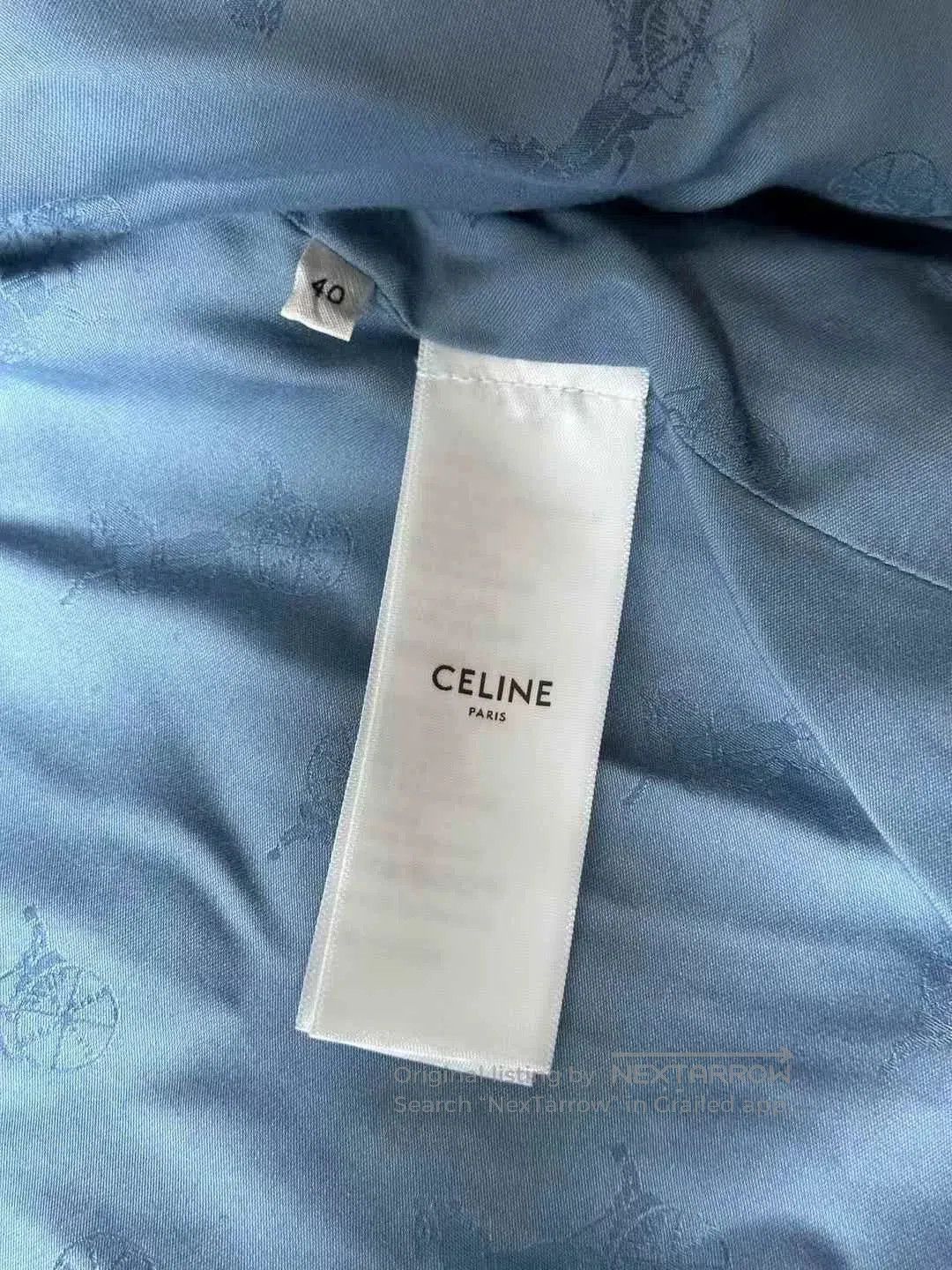 Celine celine blue double-breasted wool coat. Size S / US 4 / IT 40 - 4 Thumbnail