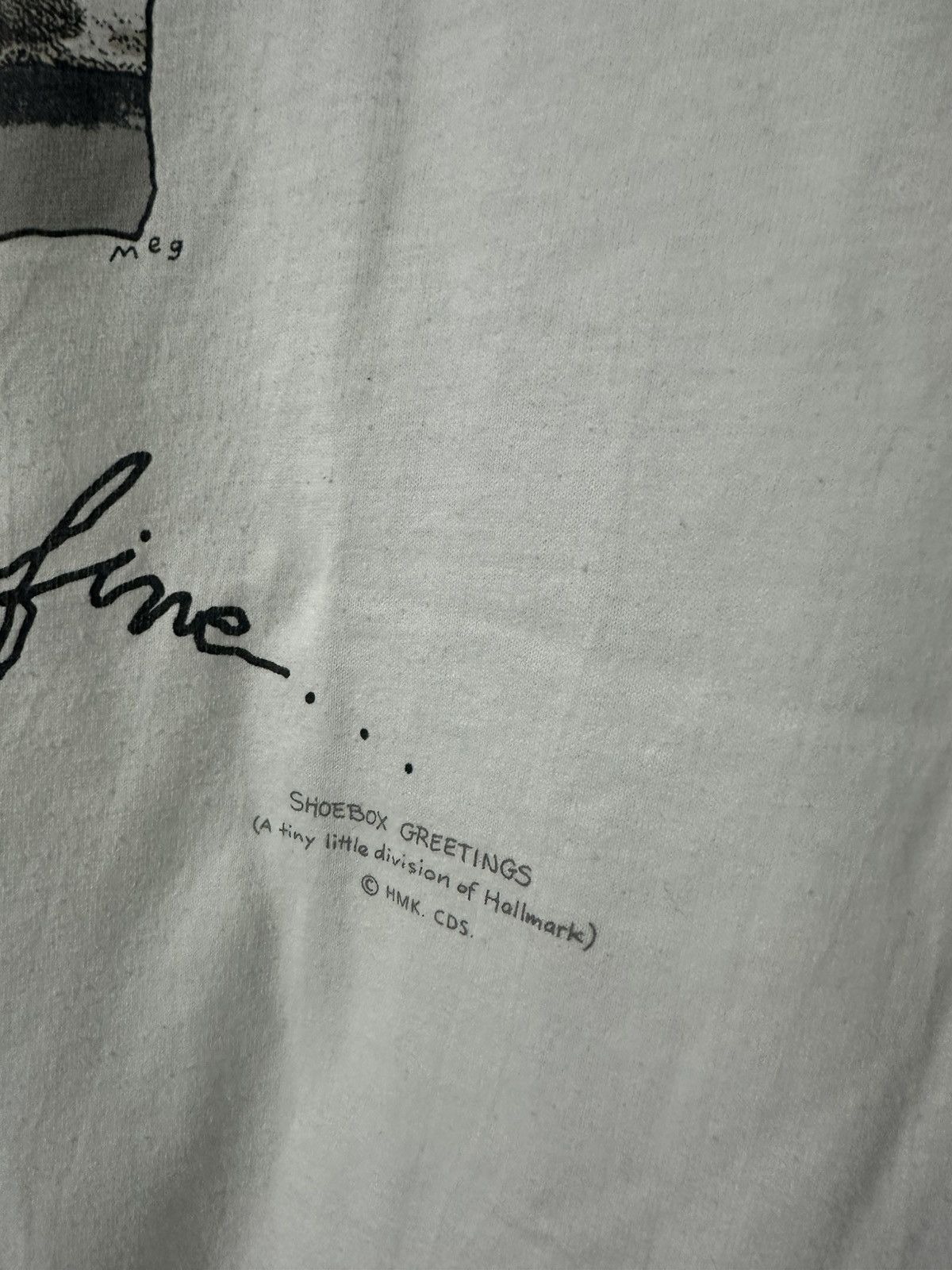 Vintage 90s SHOEBOX GREETINGS "Really I'm Fine" TSHIRT Size US L / EU 52-54 / 3 - 4 Thumbnail
