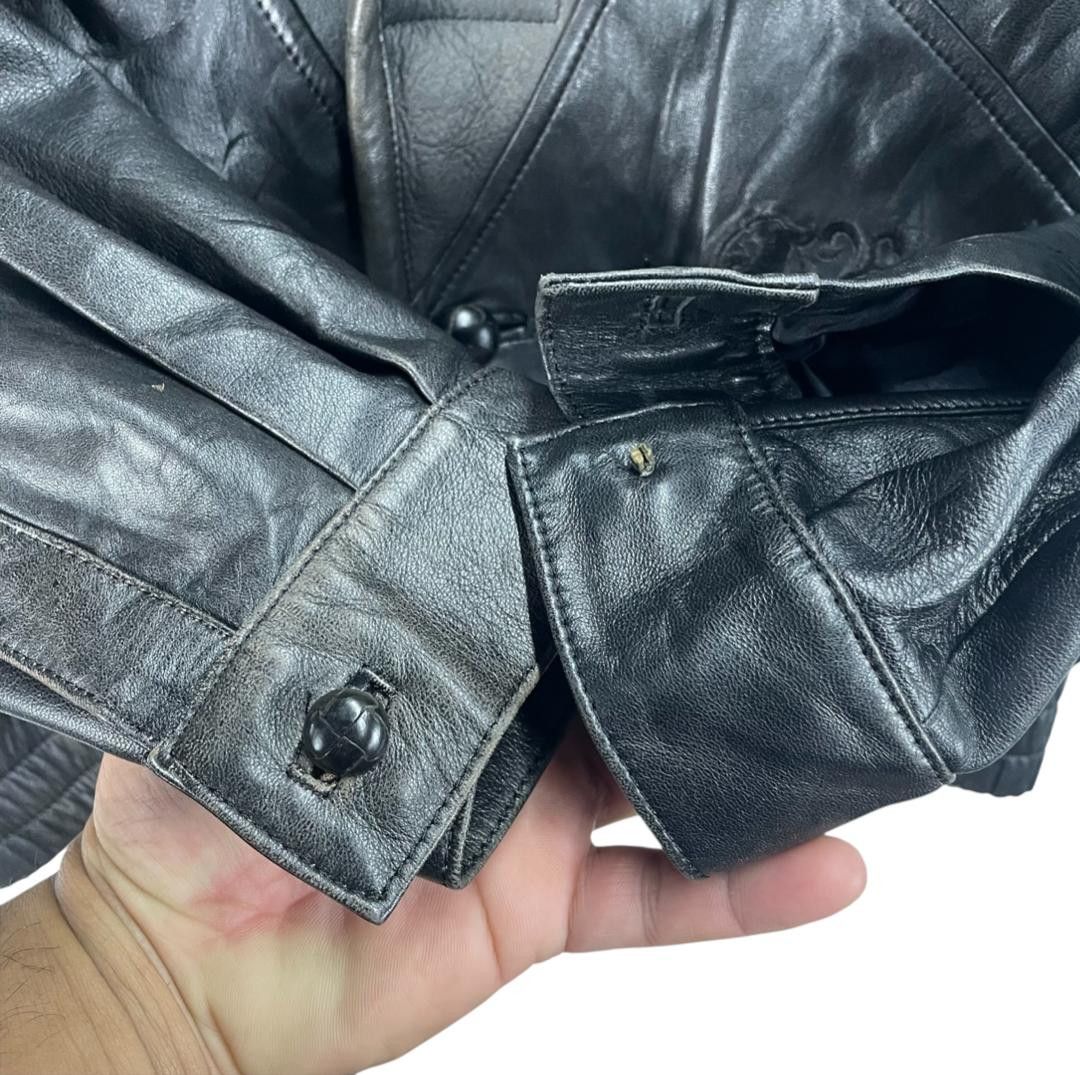 Lanvin Vintage Lanvin Studio Collared Fur Leather Jacket Size US L / EU 52-54 / 3 - 10 Thumbnail