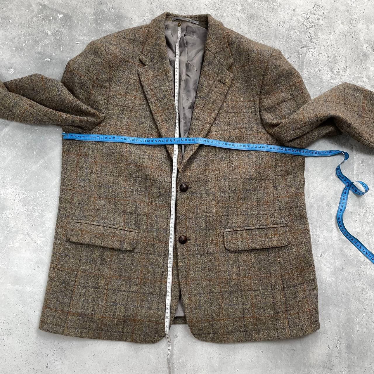Harris Tweed Vintage Harris Tweed Walbusch Wool Blazer Gray Size 29 Size 52R - 12 Thumbnail