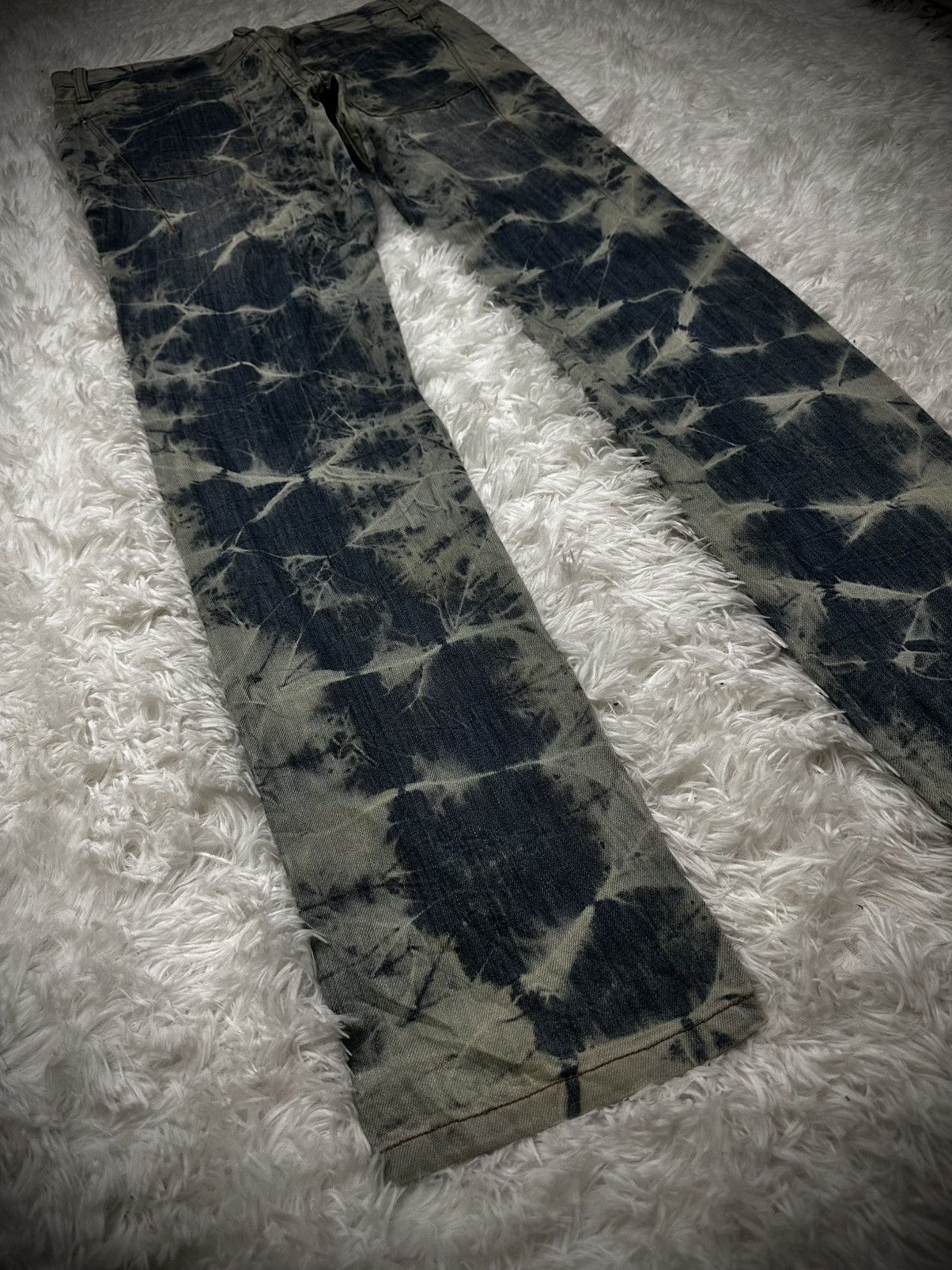 Japanese Brand 💥rare💥 semantic design flare bleach denim jeans Size US 32 / EU 48 - 7 Thumbnail
