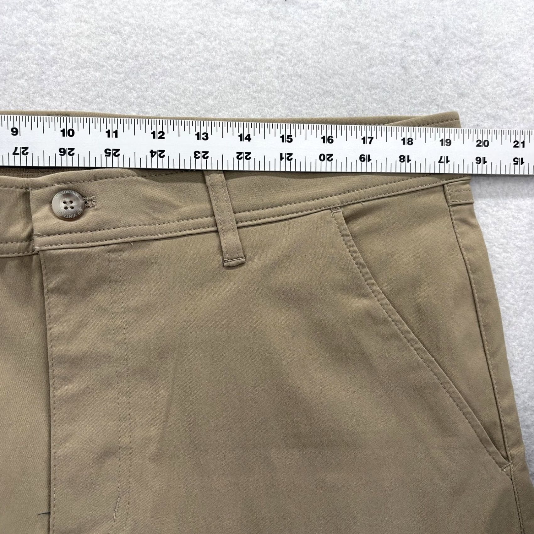 Weatherproof VINTAGE Weatherproof Tech Pant Mens 38x29 Beige Regular Chino Pants Stretch Water Resistant NWT Regular Fit Pocket Zipper 90s Travel Casual Mens Size US 38 / EU 54 - 6 Thumbnail