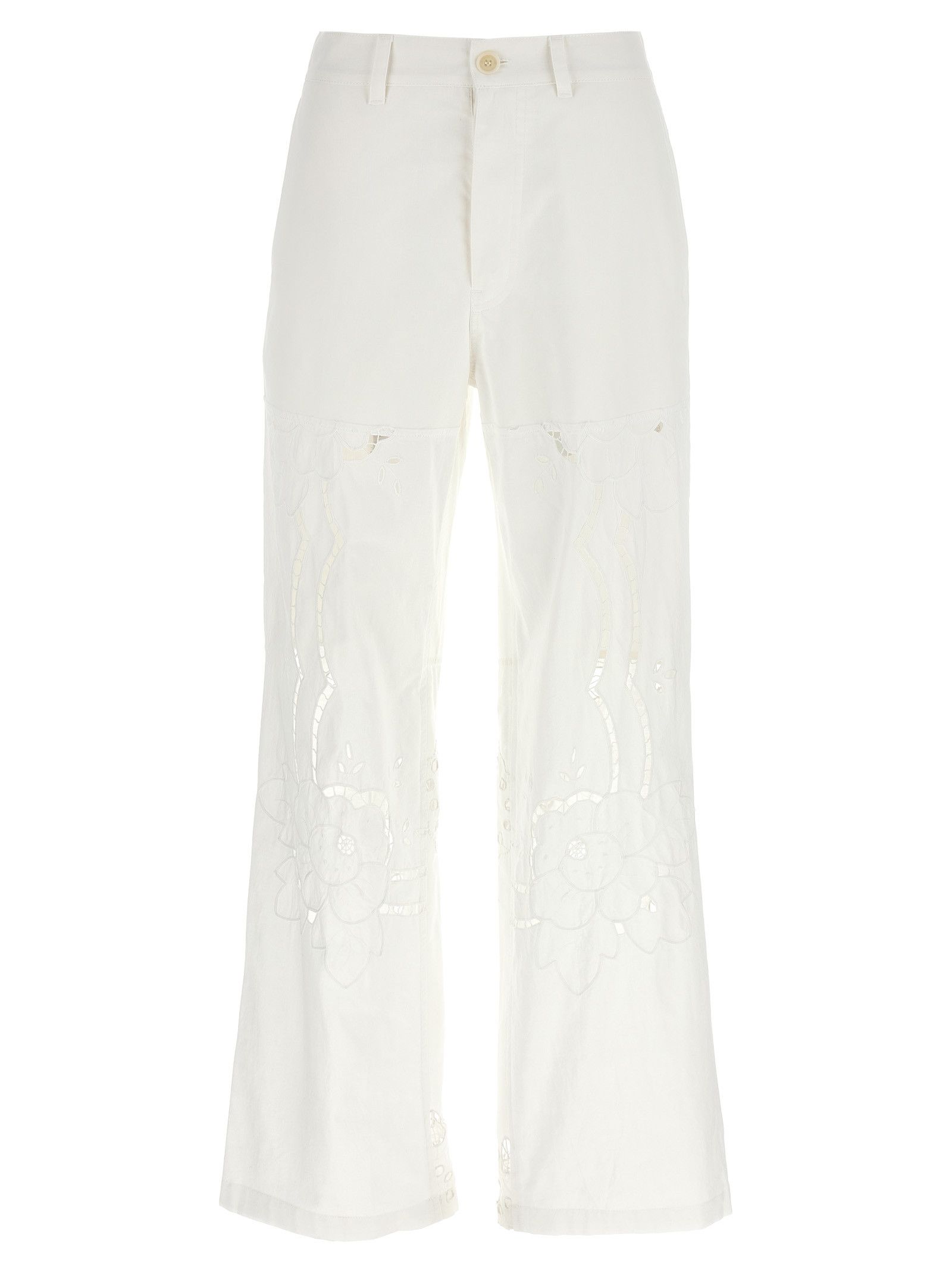 パンツ MARINE SERRE Cut-out embroidery pants Marine Serre Cut-Out Embroidery Pants | Grailed
