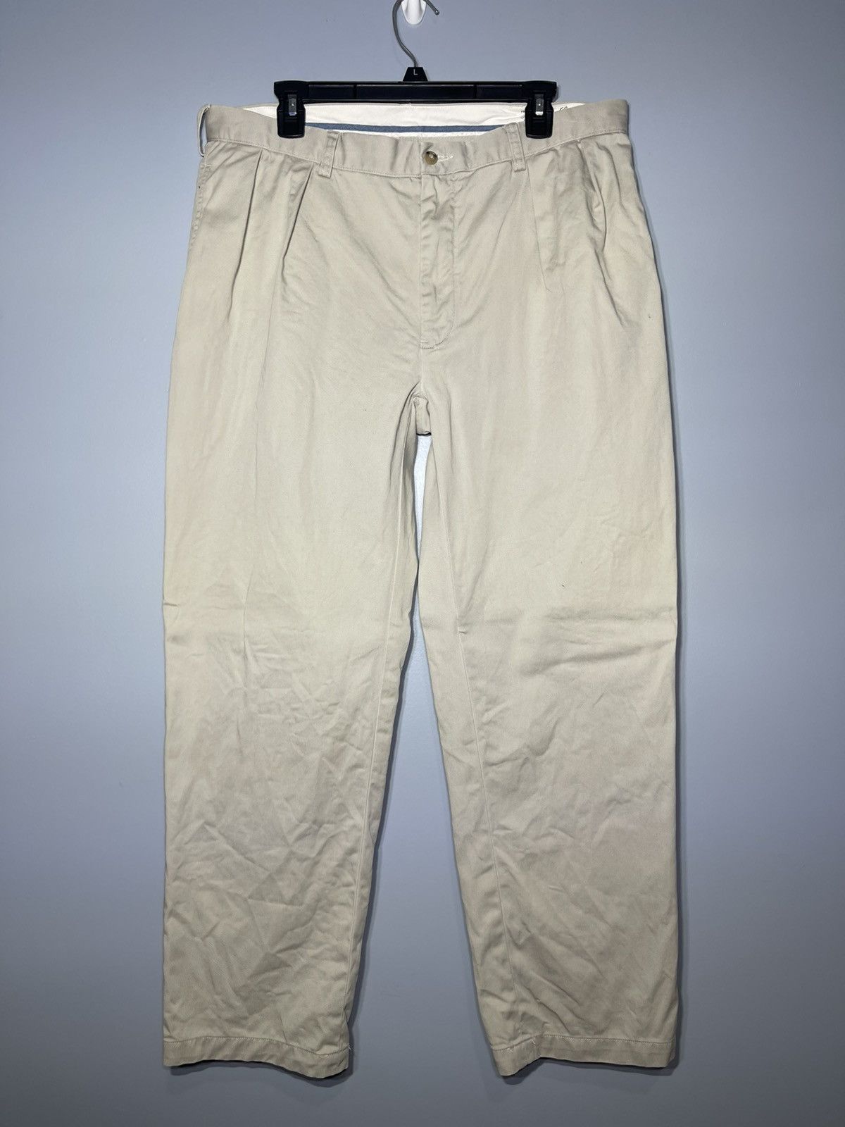 Polo Ralph Lauren Polo Ralph Lauren Chino Pant 36x30 Beige Classic Fit Pleated Size US 36 / EU 52 - 2 Thumbnail