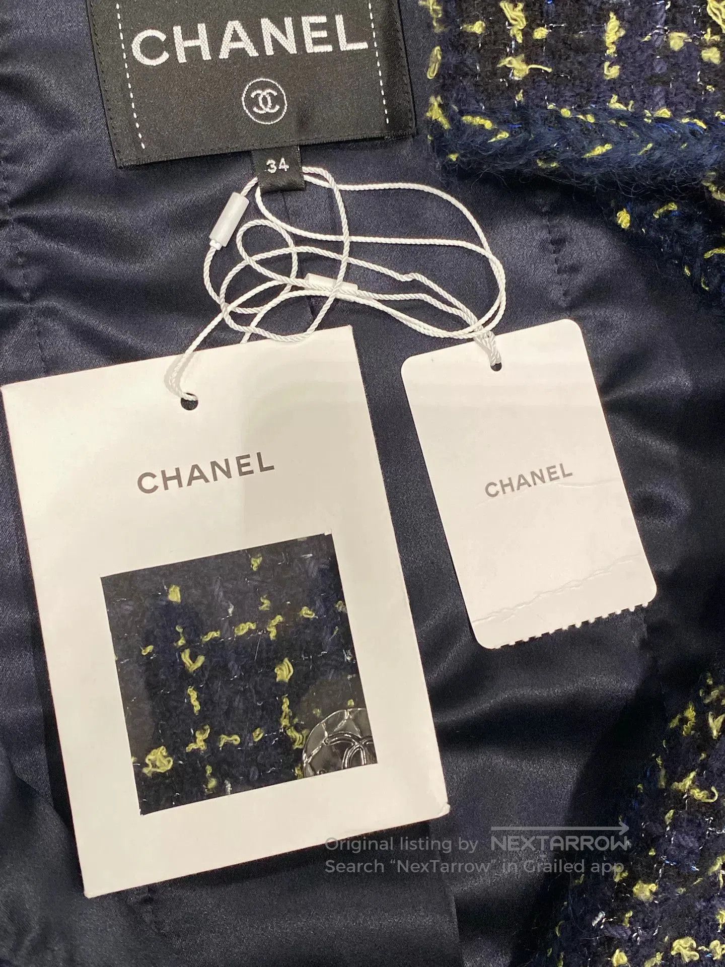 Chanel Chanel 2022 Blue Yellow Plaid Tweed Jacket. Size US S / EU 44-46 / 1 - 4 Thumbnail