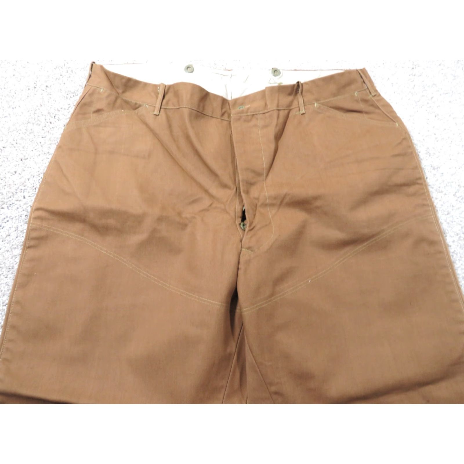Vintage VINTAGE Duxbak Hunting Pants Canvas 42x30 Button FLY Brown 1920s Mens Adults Size US 42 / EU 58 - 4 Thumbnail