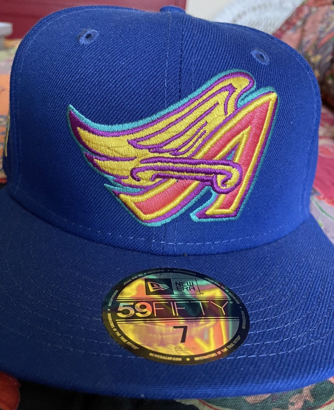 New Era Blue Los Angeles Angels 40th Anniversary Fitted Hat Size ONE SIZE - 1 Thumbnail