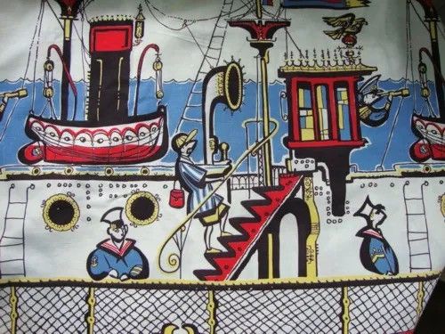 Toyo Enterprises 🔥 Sea Cruise Novelty 50's Border Print Travel Fantasy Skirt Size 29" - 10 Thumbnail