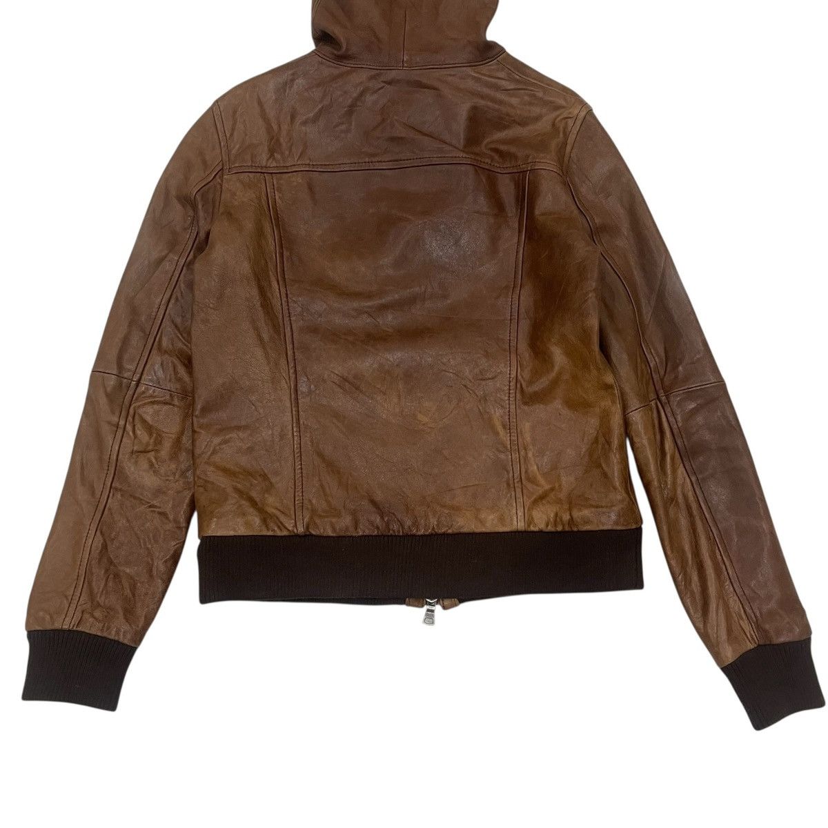 Beams Plus Vintage Beams Lamb Leather Hoodie Jacket Size S / US 4 / IT 40 - 12 Thumbnail