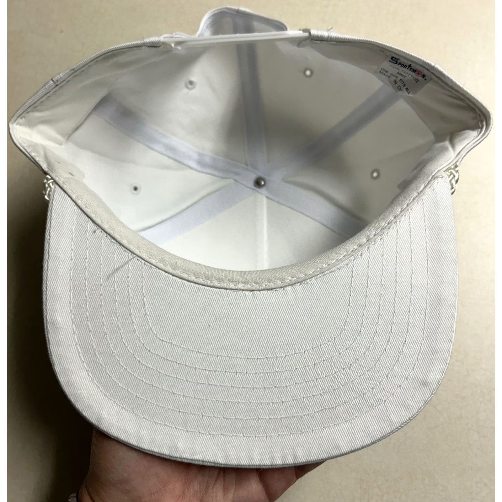 Roper VINTAGE Farmland White White Rope Logo Patch Hat Strapback Cap Men’s Cap Size ONE SIZE - 8 Thumbnail