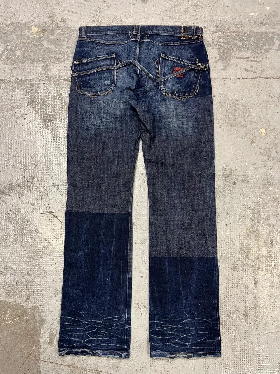 Marithe + Francois Girbaud AW2005 Marithé + François Gurbaud Blue Distressed Washed Denim Jeans Size US 34 / EU 50 - 6 Thumbnail