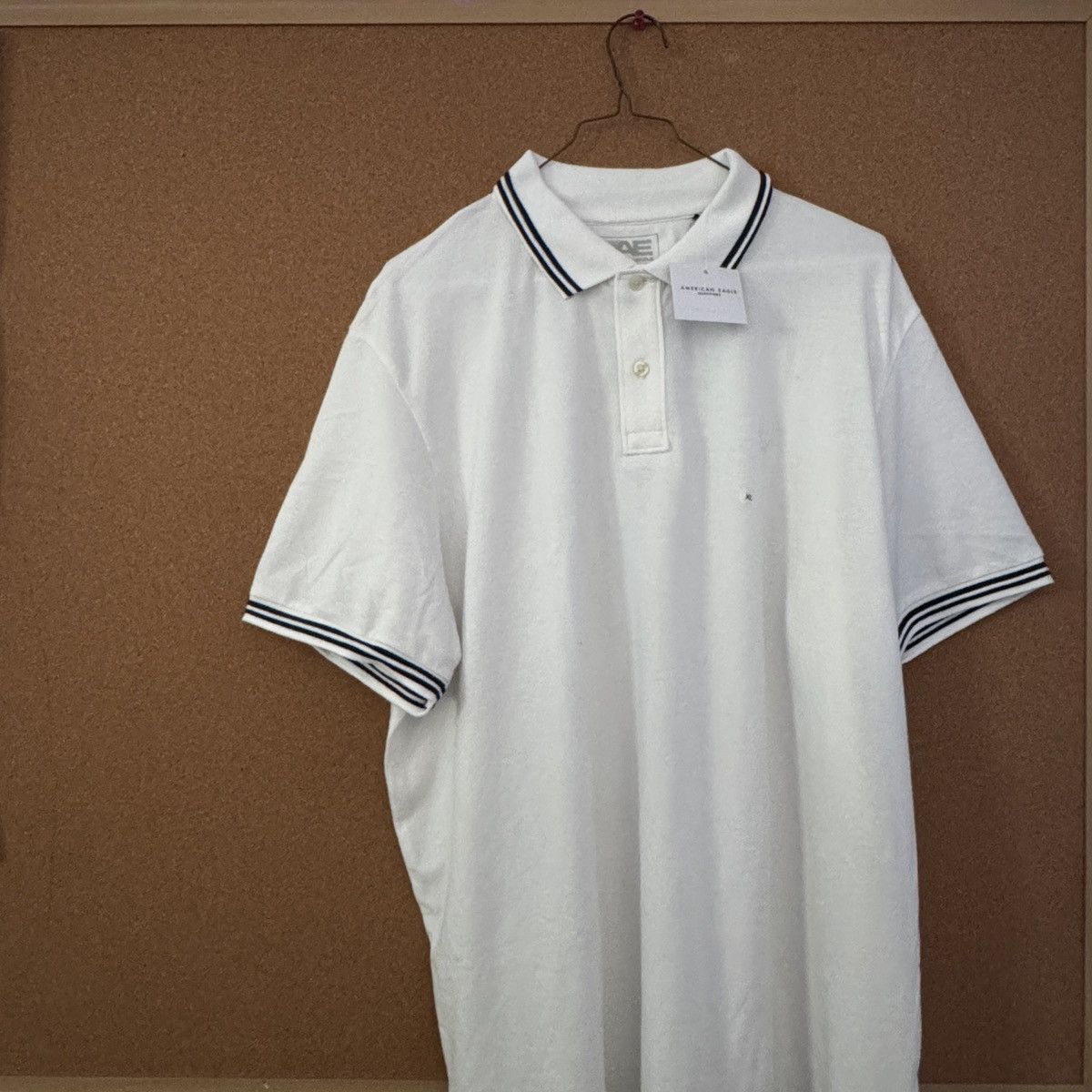American Eagle Outfitters American Eagle White Polo Shirt Short Sleeve New with Tags Size US XL / EU 56 / 4 - 2 Thumbnail
