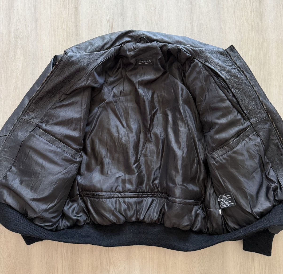 Vintage Vintage Burks Bay Exxon Mobile Leather Bomber Jacket Sz XL Size US XL / EU 56 / 4 - 4 Thumbnail