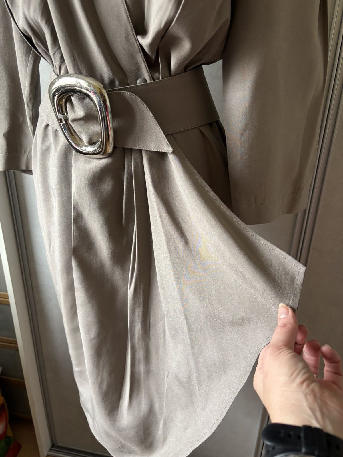 Thierry Mugler THIERRY MUGLER Silk midi dress vintage Size M / US 6-8 / IT 42-44 - 4 Thumbnail