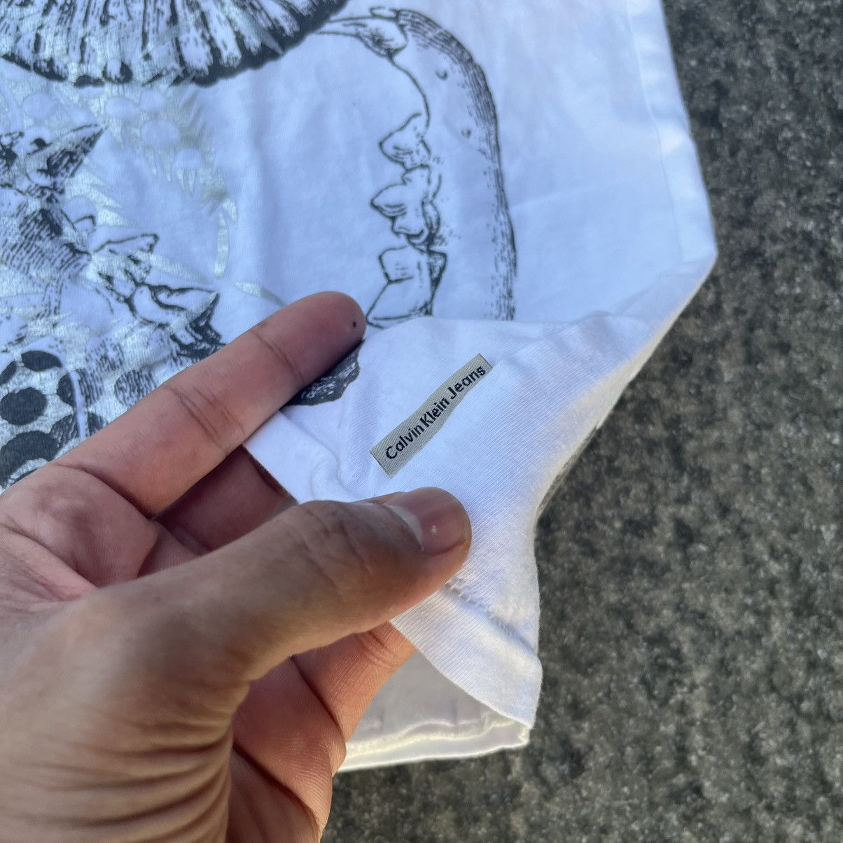 Calvin Klein × If Six Was Nine × Japanese Brand Calvin Klein Jeans Skull Animal White Tee Size US XL / EU 56 / 4 - 6 Thumbnail