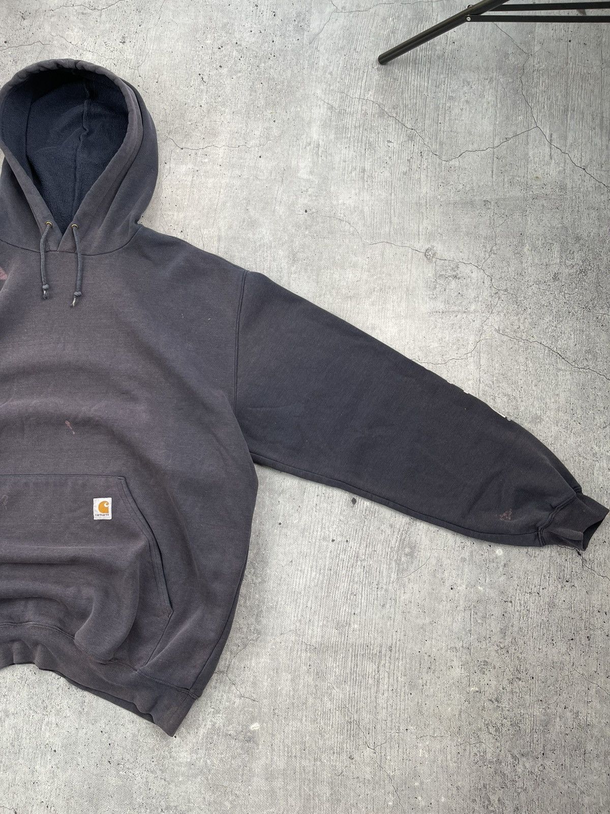 Carhartt CARHARTT Distressed Detroit Big Logo Hoodie Sun-Faded Baggy Size US XL / EU 56 / 4 - 4 Thumbnail