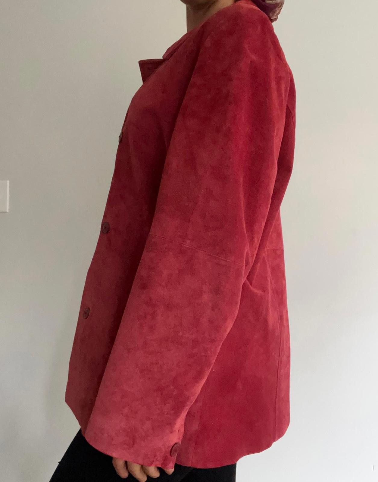 Other Women’s red leather suede jacket Size L / US 10 / IT 46 - 6 Thumbnail