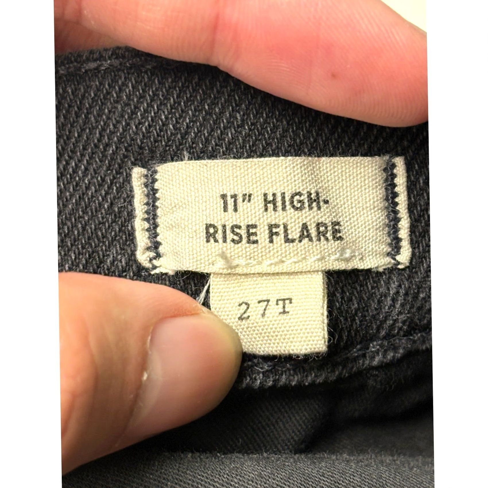 Madewell Madewell Jeans Womens 2 Tall Black High Rise Flare Washed 27T L36 Wide Leg Size 26" / US 2 / IT 38 - 5 Thumbnail