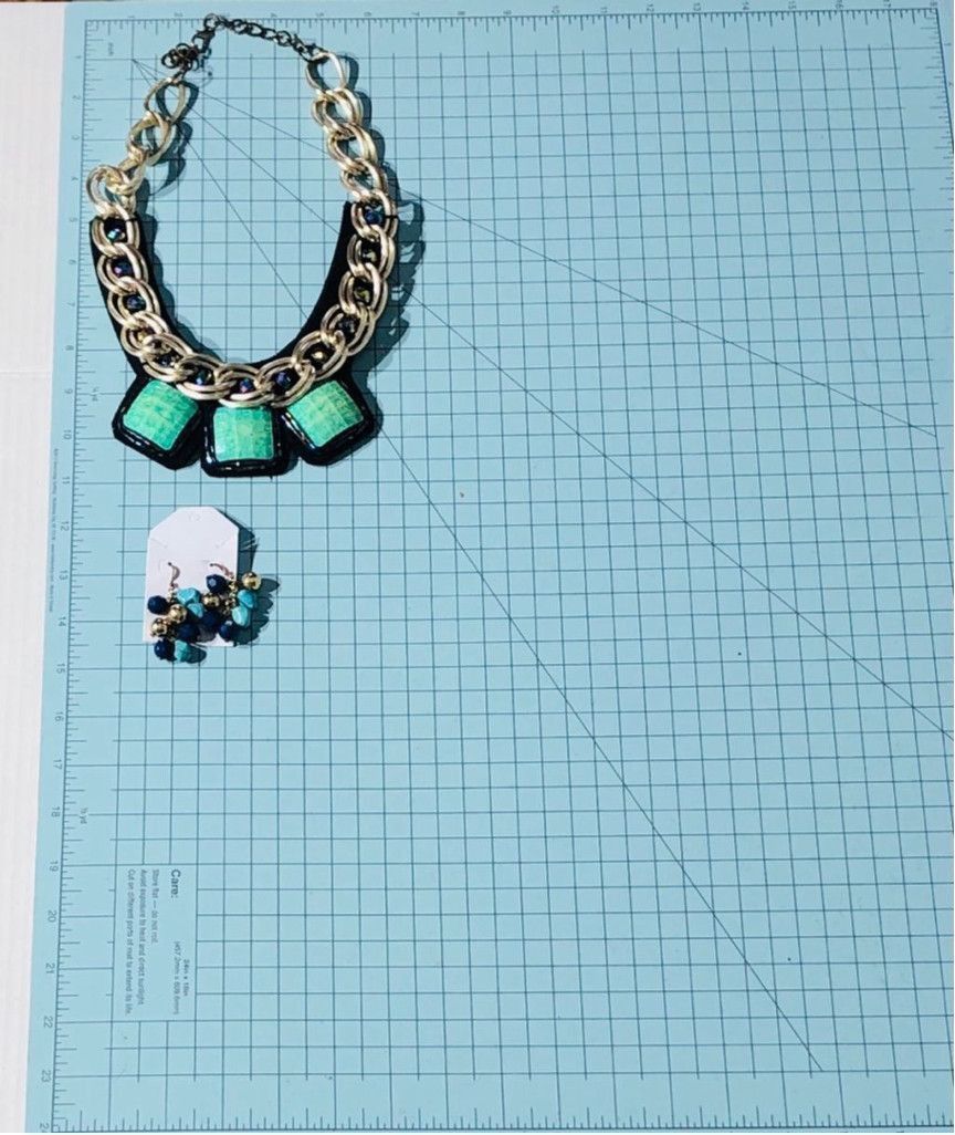 Vintage Pendants Choker Chunky Bib Necklace Turquoise Gold Earrings Size ONE SIZE - 5 Thumbnail