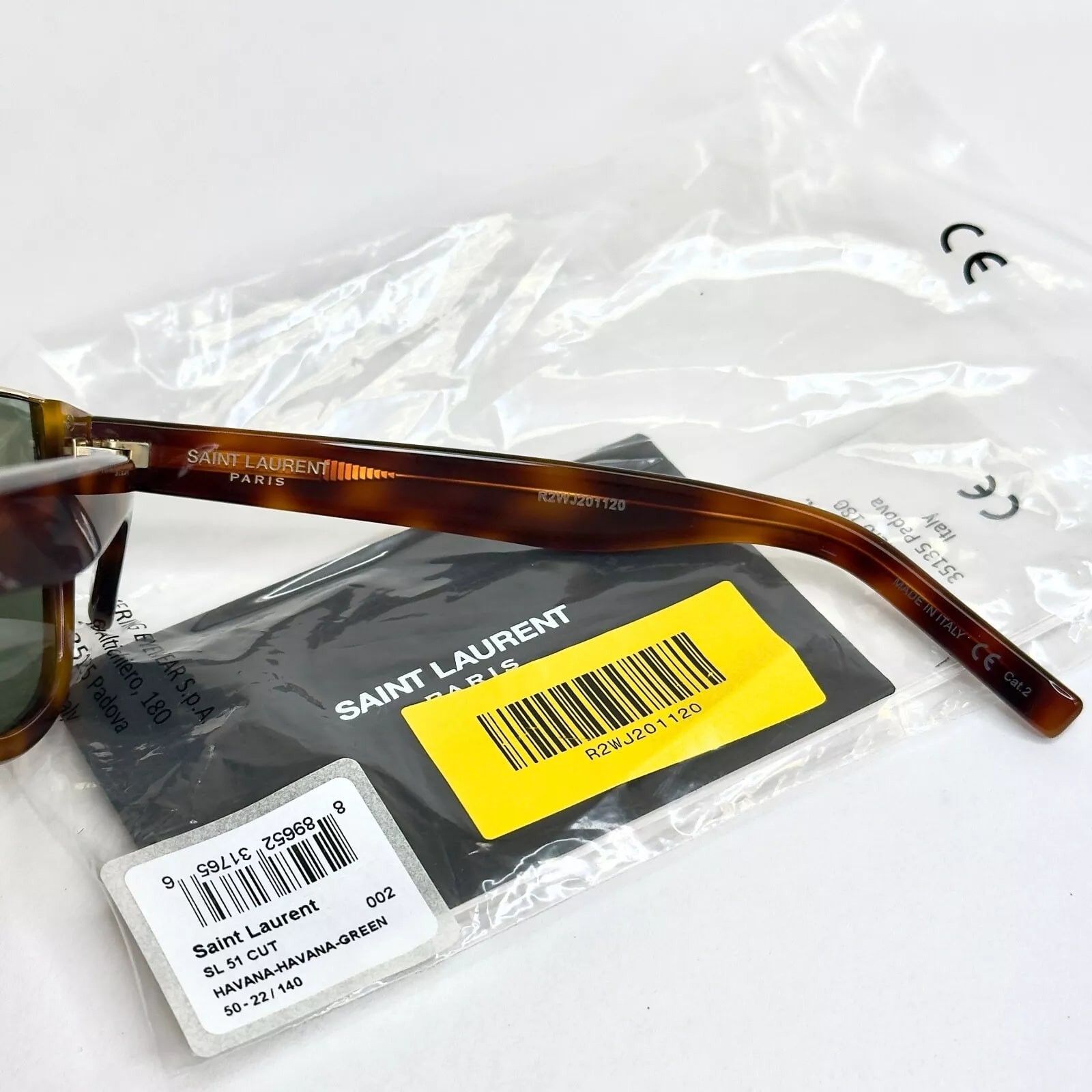 Yves Saint Laurent SAINT LAURENT CUT AWAY SL 51 SL51 Brown Sunglasses 002 Size ONE SIZE - 2 Thumbnail