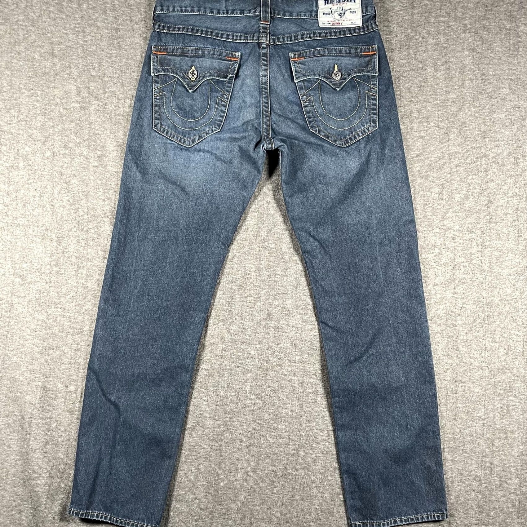 True Religion True Religion Jeans Mens 37x33 Blue Skinny W/Flap Slim Fit Medium Wash Denim Jeans Mens 37 in Blue Skinny W/Flap Size US 36 / EU 52 - 3 Thumbnail