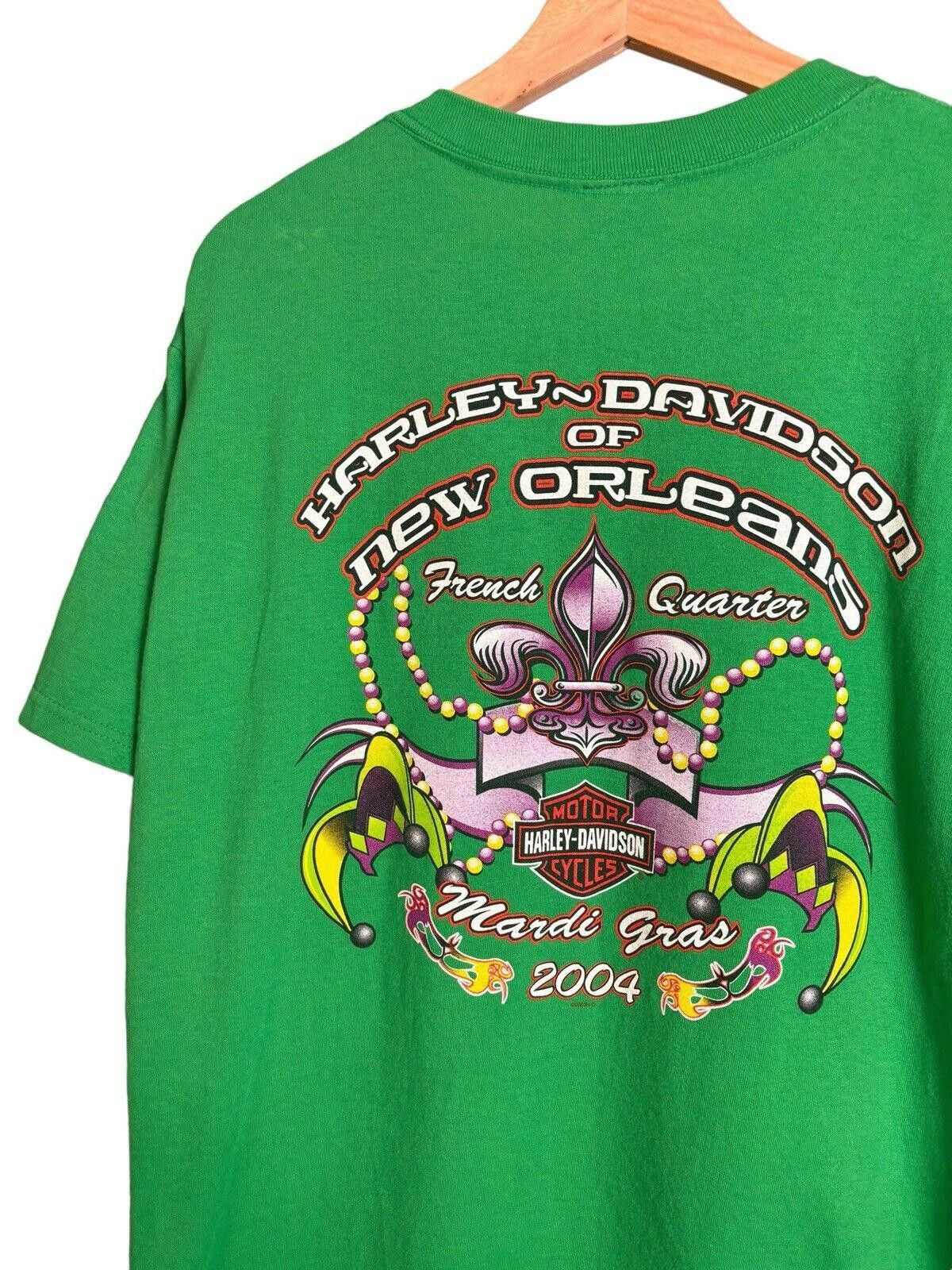 Harley Davidson Y2K 2004 Harley New Orleans Madi Gras T-shirt Large Size US L / EU 52-54 / 3 - 4 Thumbnail