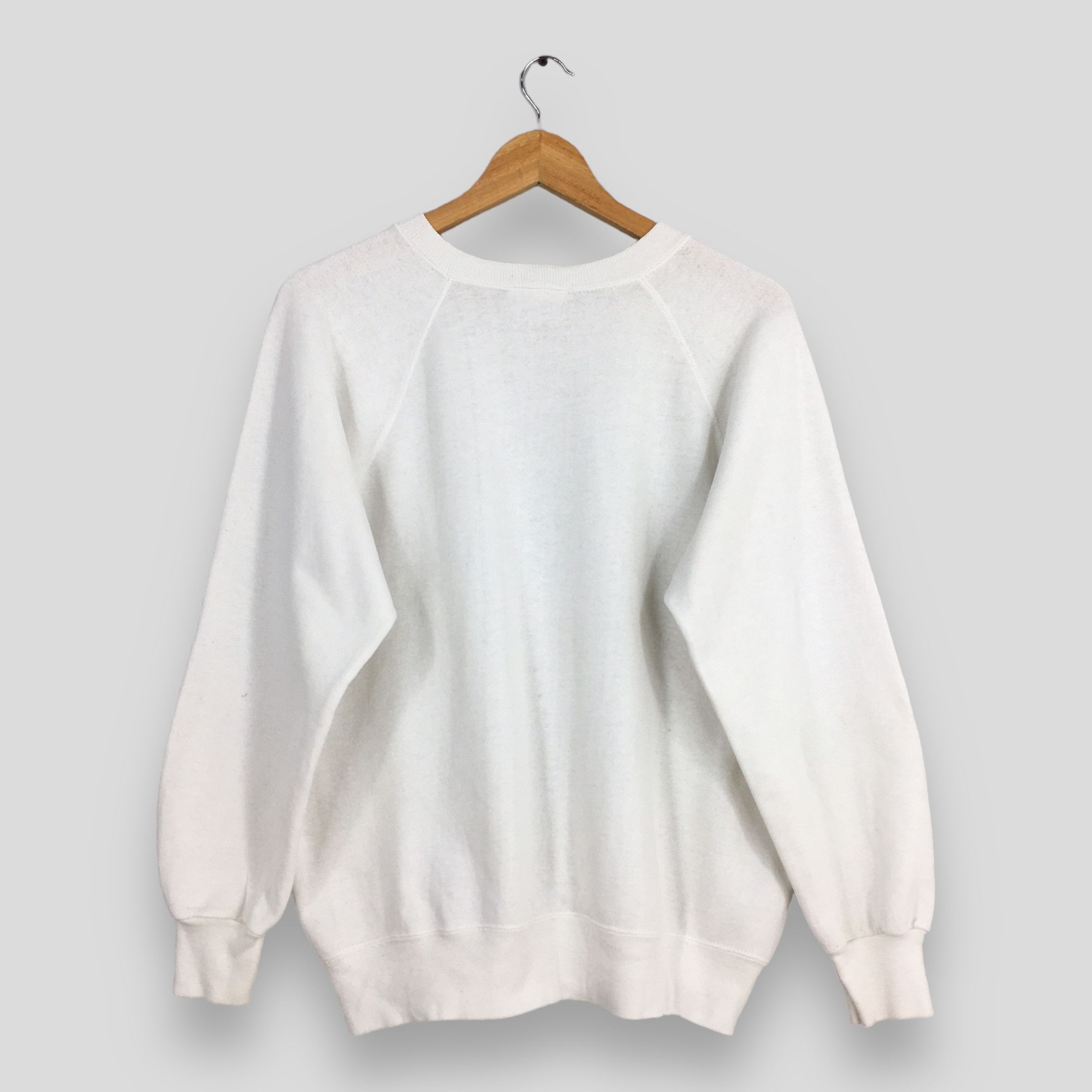 Vintage Vintage 90s Pop Art Girls Painting White Sweatshirt Large Size US L / EU 52-54 / 3 - 7 Thumbnail
