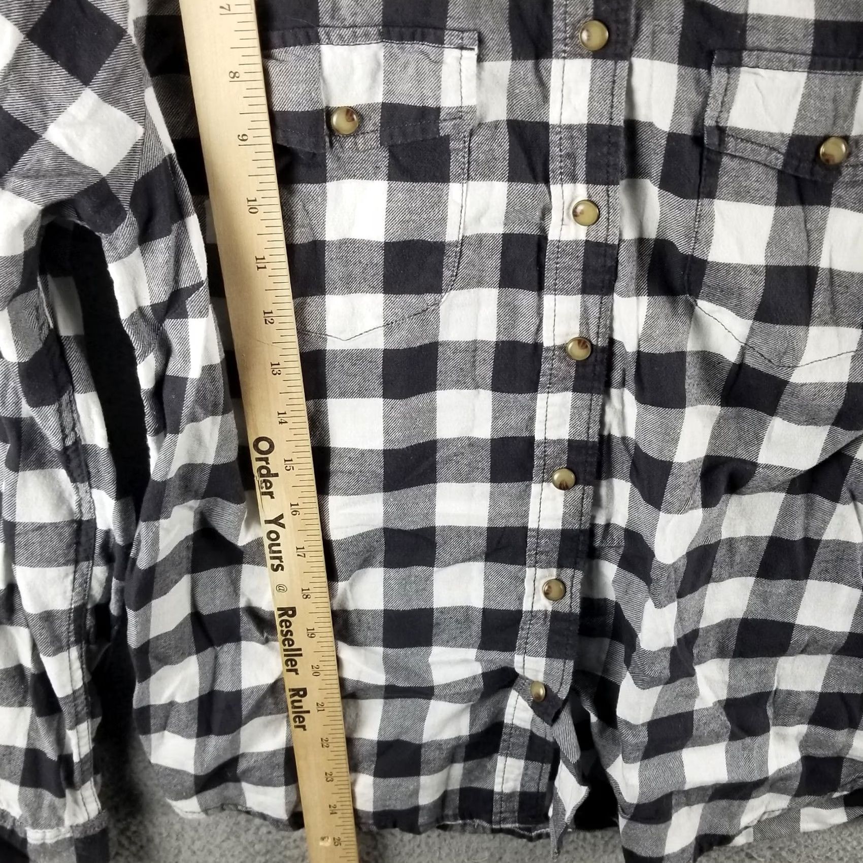 Vintage Jachs Girlfriend Flannel Shirt Women L Plaid Pearl Snap Stretch Casual Button-Up Size L / US 10 / IT 46 - 4 Thumbnail