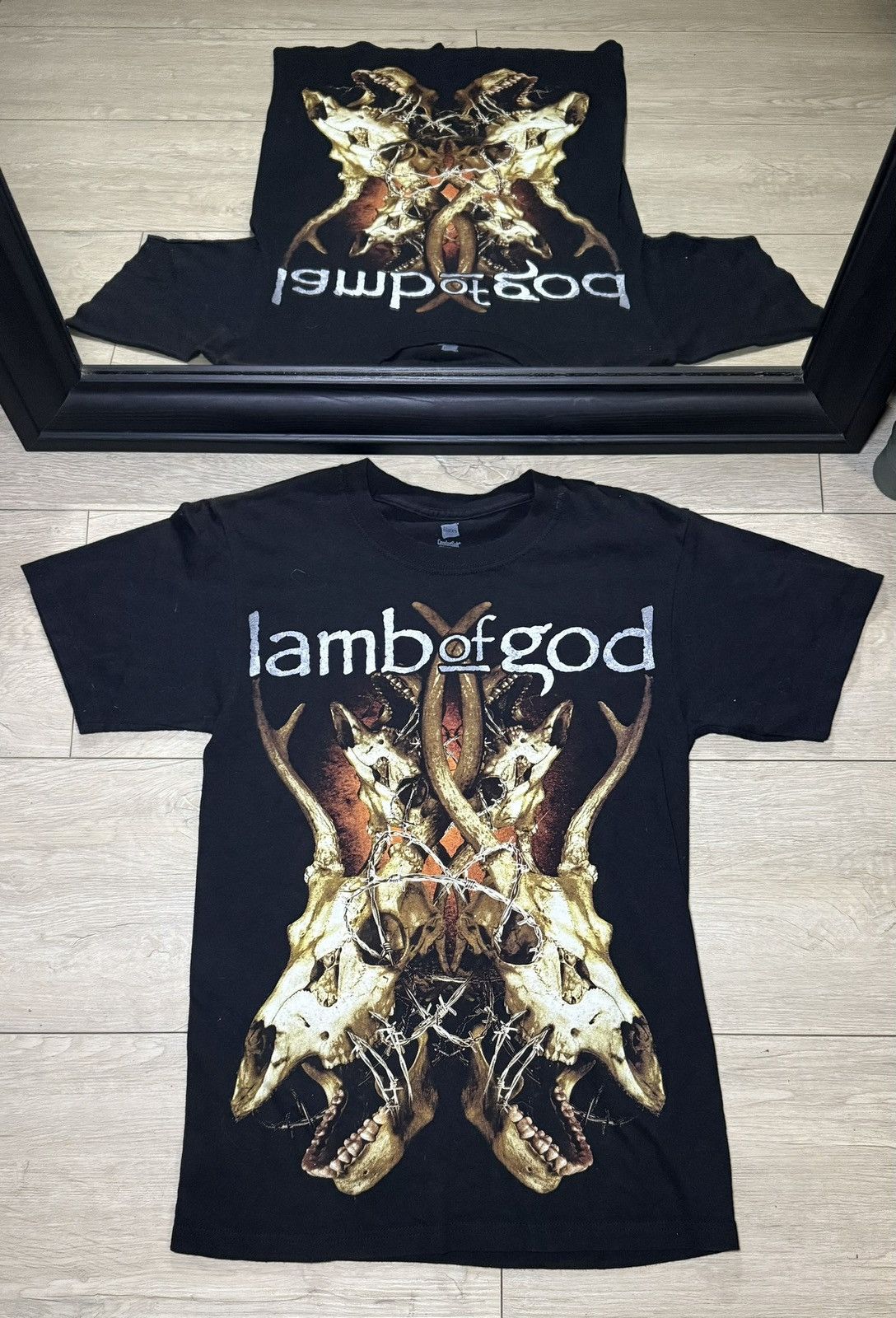 Giant Y2K 2000s Lamb Of God Tangled Bones Concert Shirt Size US S / EU 44-46 / 1 - 1 Thumbnail
