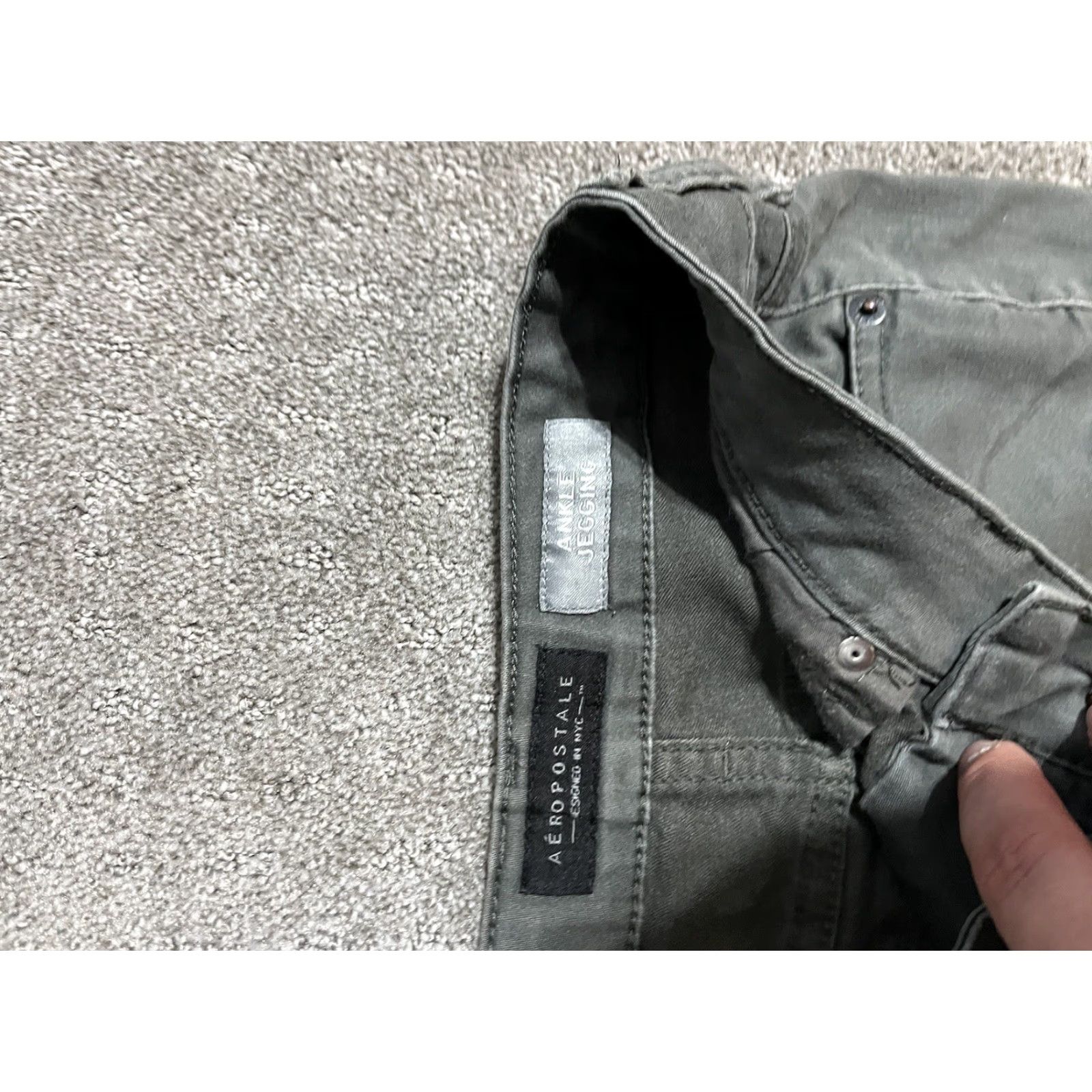 Aeropostale Aeropostale Ankle Jegging Green Denim Jeans Women's Size 2 Regular Inseam 27" Mid Rise Distressed Womens Size 26" / US 2 / IT 38 - 6 Thumbnail