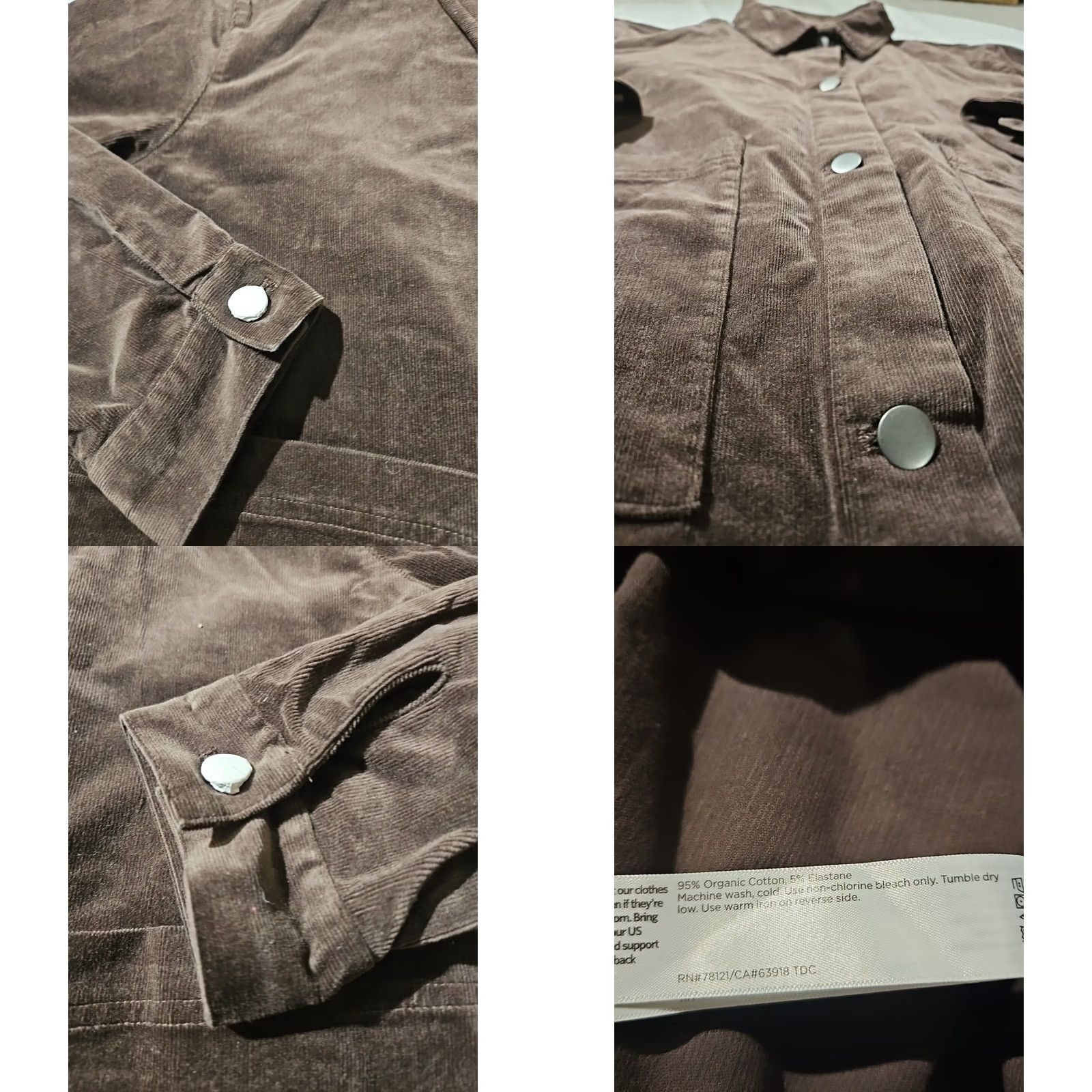 Eileen Fisher Eileen Fisher Jacket Womens Large Corduroy Cropped Relaxed Chore Coat Casual Size L / US 10 / IT 46 - 8 Thumbnail