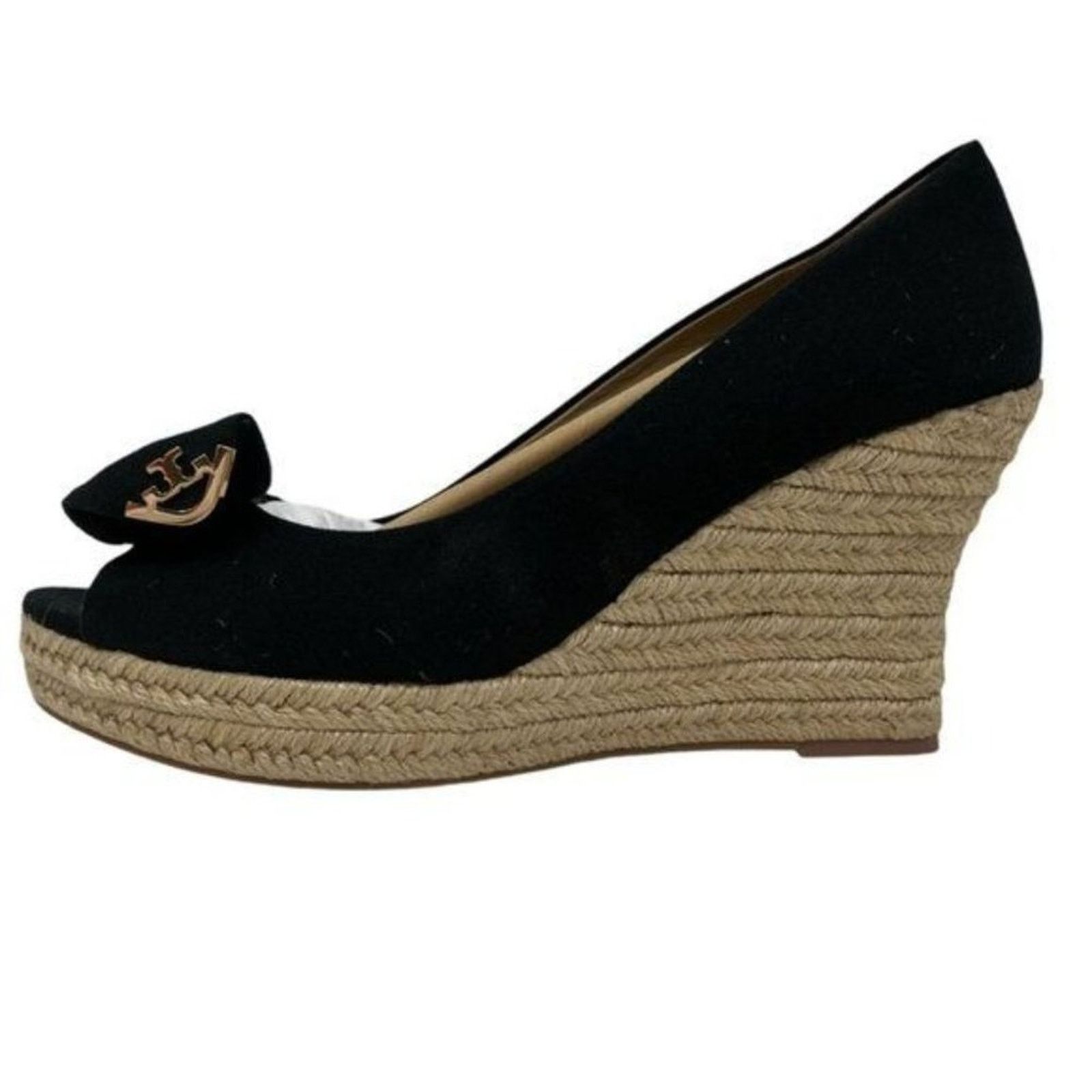 Tory Burch Tory Burch Black Platform Espadrille Wedges 11M NEW Size US 11 / IT 41 - 1 Thumbnail