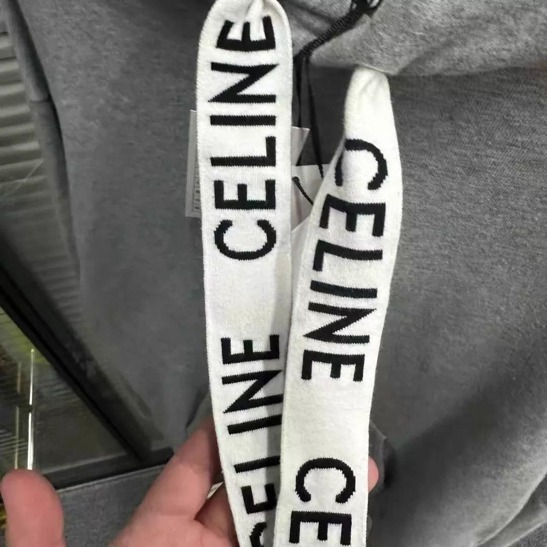 Celine Celine Drawstring Logo Hoodie New with Tags L Size US L / EU 52-54 / 3 - 3 Thumbnail