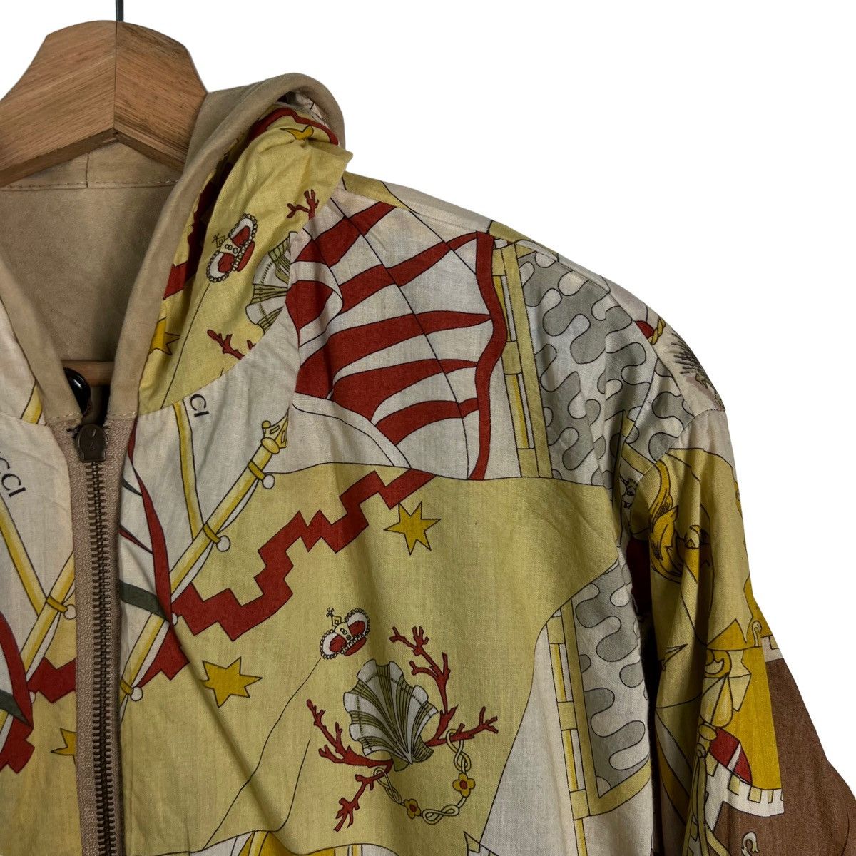 Gucci VINTAGE DEER LEATHER BOMBER JACKET GUCCI RARE LINING DESIGN Size M / US 6-8 / IT 42-44 - 16 Thumbnail