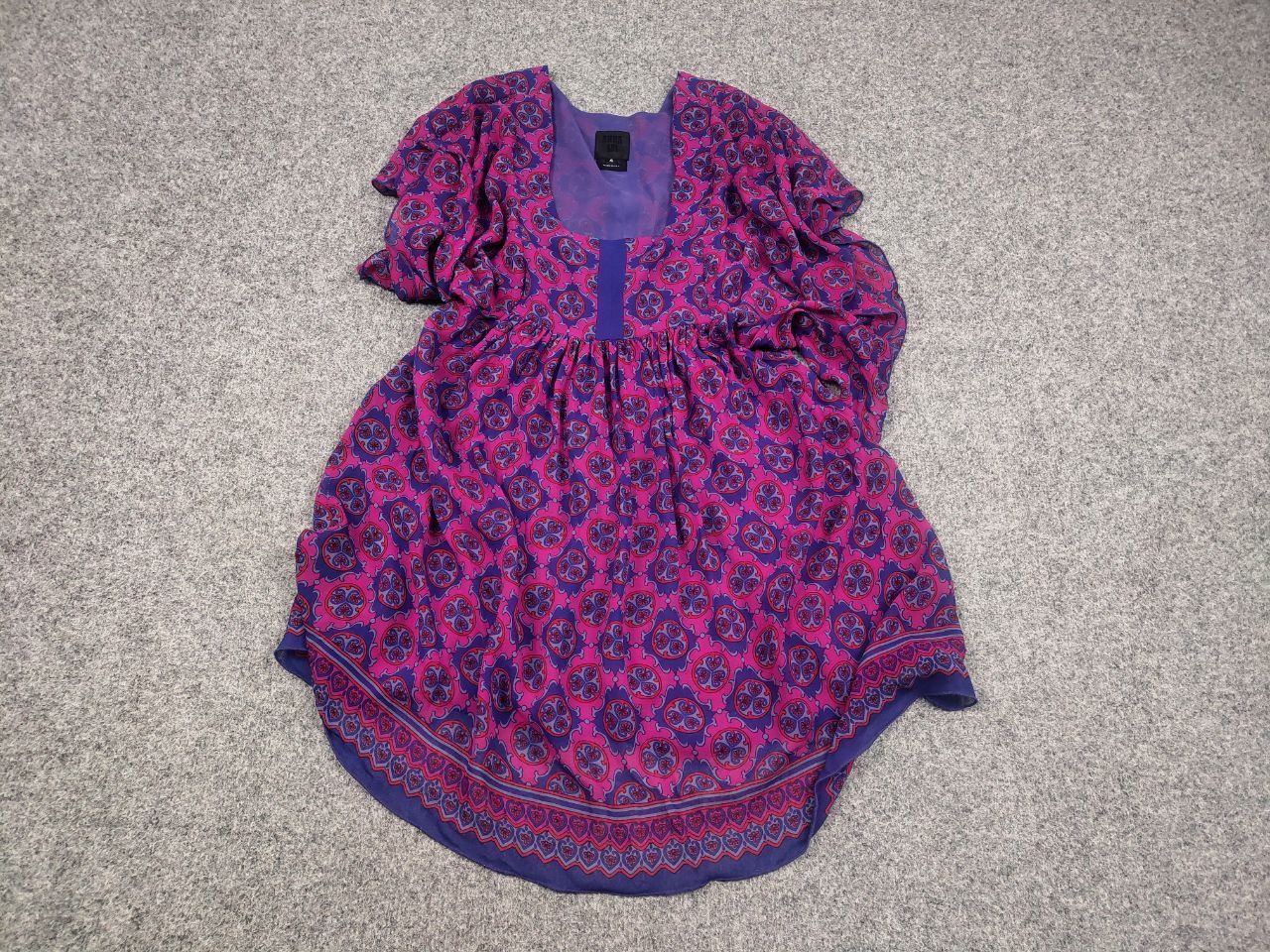 Anna Sui Anna Sui Design Mixed Art Silk Dress dolman sleeve Tunik Size M / US 6-8 / IT 42-44 - 2 Thumbnail