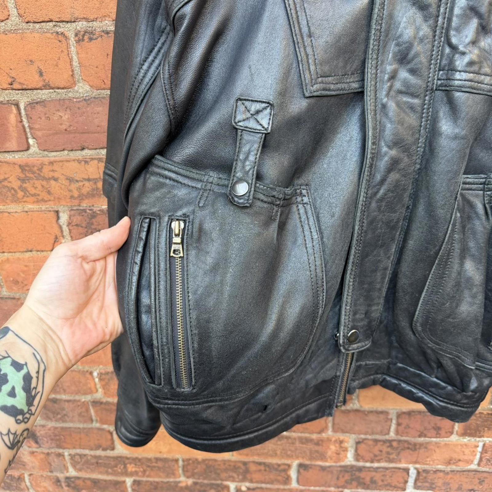 Other Vintage midway invasion force second fleet leather jacket M Size US M / EU 48-50 / 2 - 3 Thumbnail