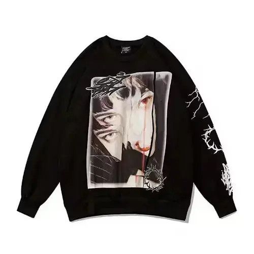 Japanese Brand Anime Girl Crewneck Sweater Size US XL / EU 56 / 4 - 2 Thumbnail