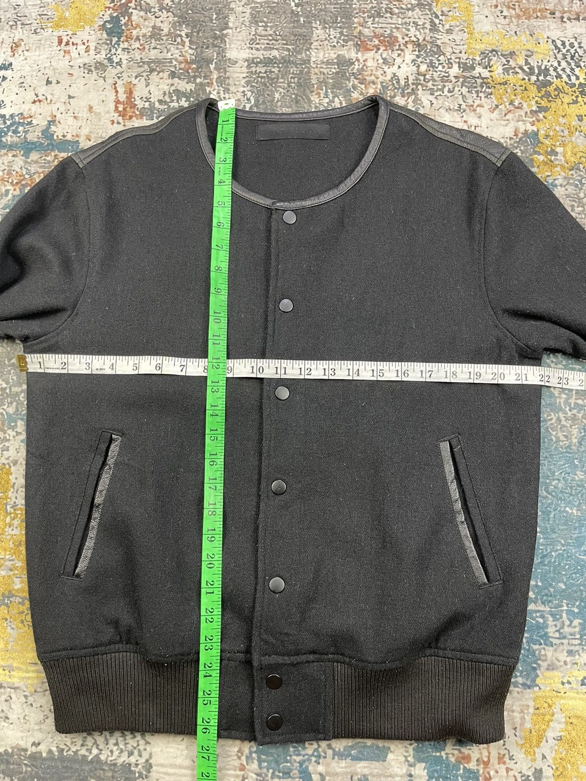 Black Scale BLVCK SCVLE Hybrid Back Leather Front Wool Jackets Size US M / EU 48-50 / 2 - 9 Thumbnail