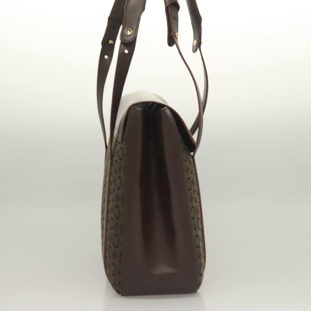 Celine CELINE C Macadam Canvas Hand Bag Brown Gold Size ONE SIZE - 5 Thumbnail