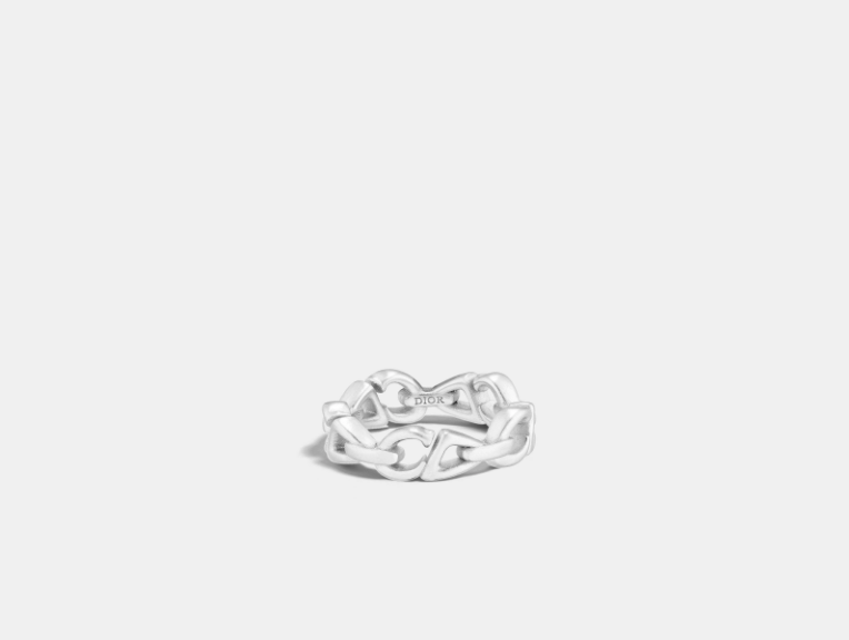 Dior o1w1db11025 R3470H Size : OS / Chain Link Ring in Silver Size ONE SIZE - 3 Thumbnail