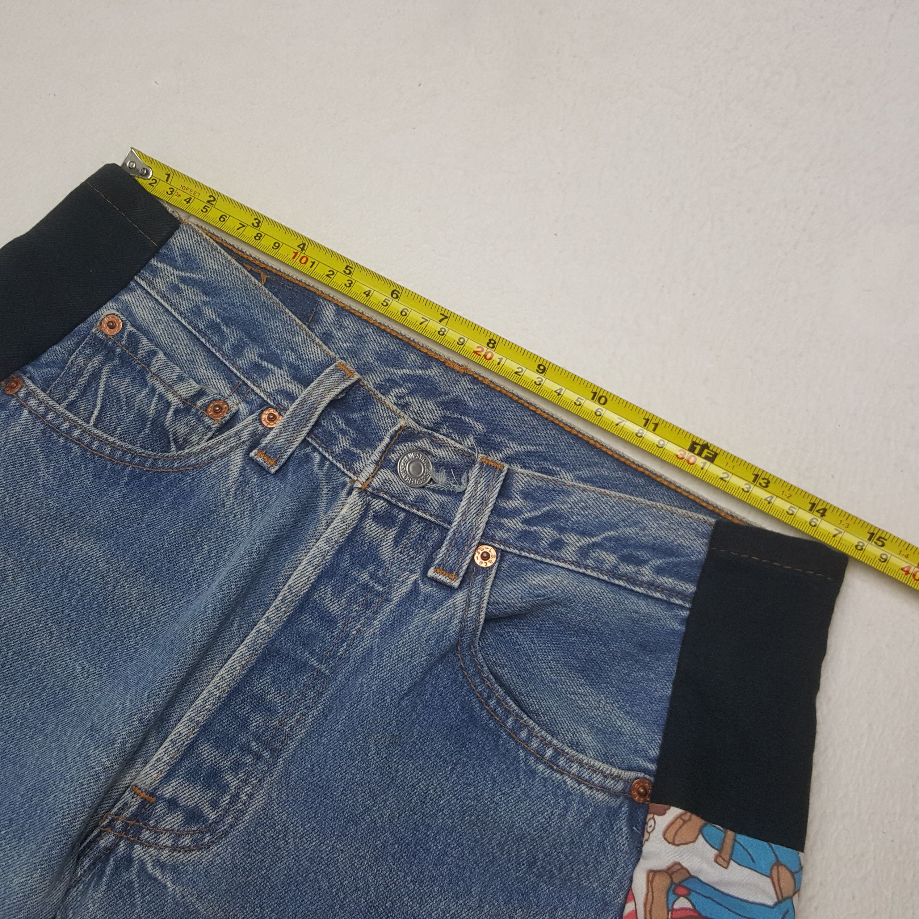 Levi's Vintage Levi's 501 Rare Patchwork Line Denim Jeans Size US 29 - 7 Thumbnail